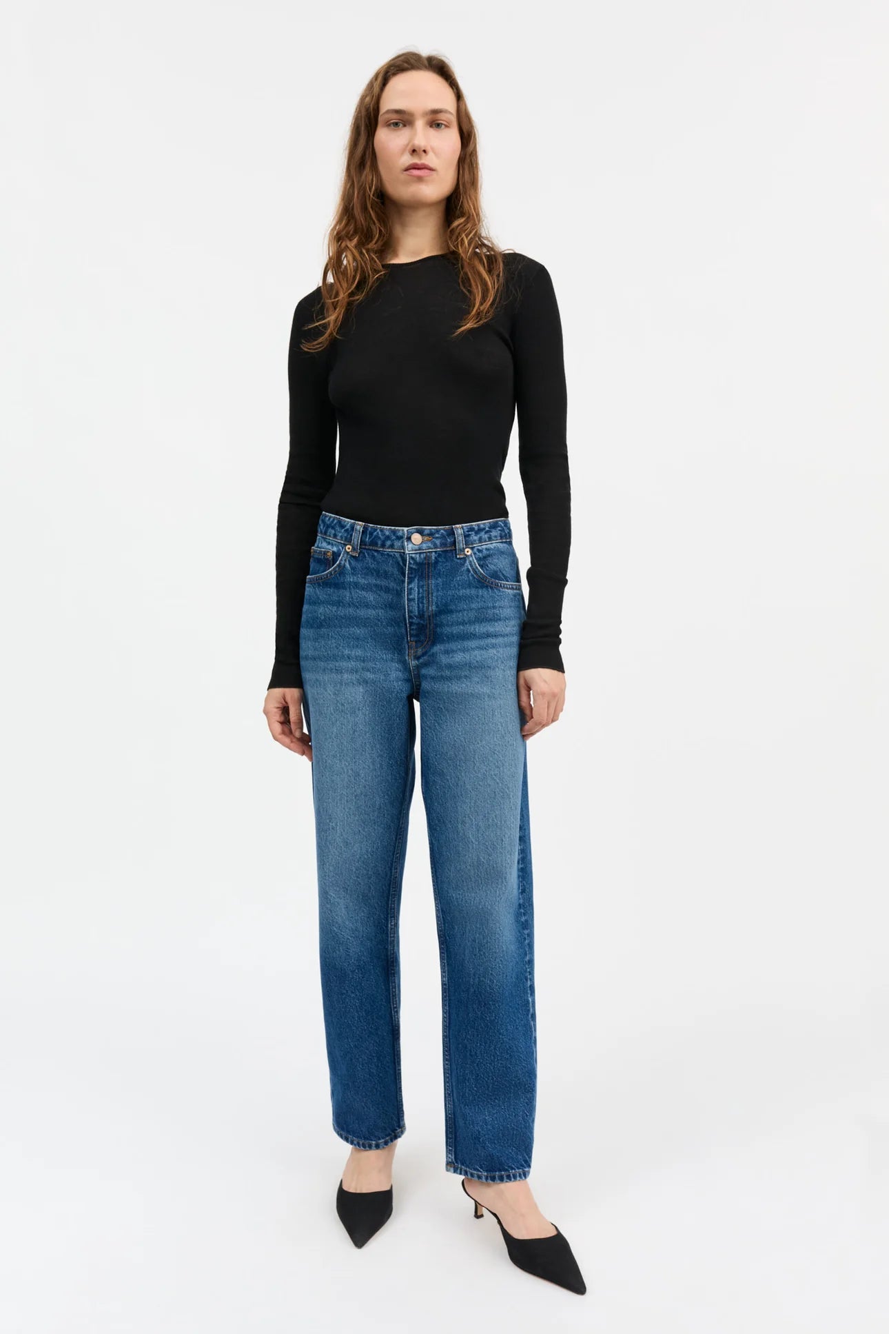Skall Studio Allison Cropped | Vintage washed blue