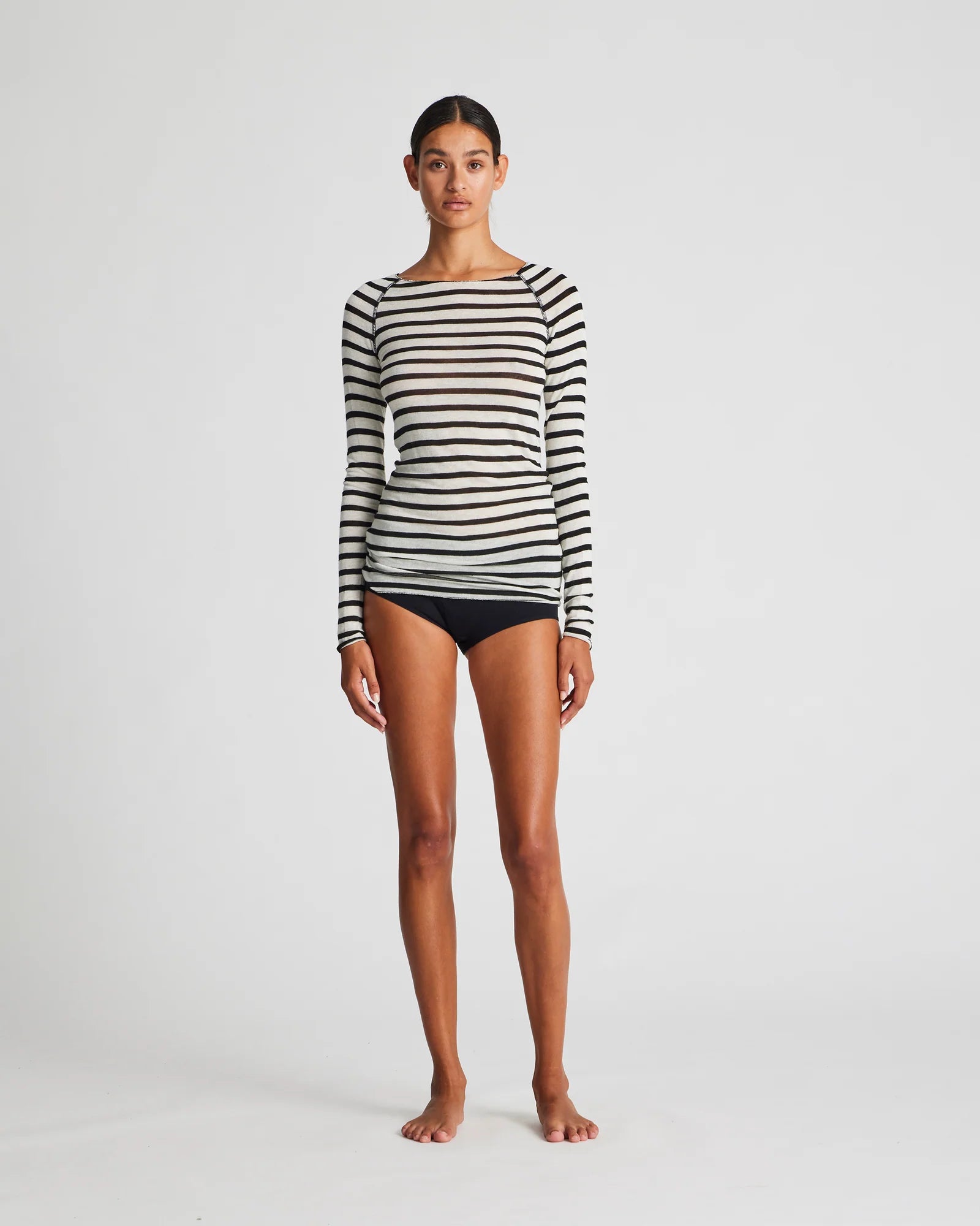 GAI+LISVA Amalie Sailor Top |  Ecru/Black Sailor Stripe