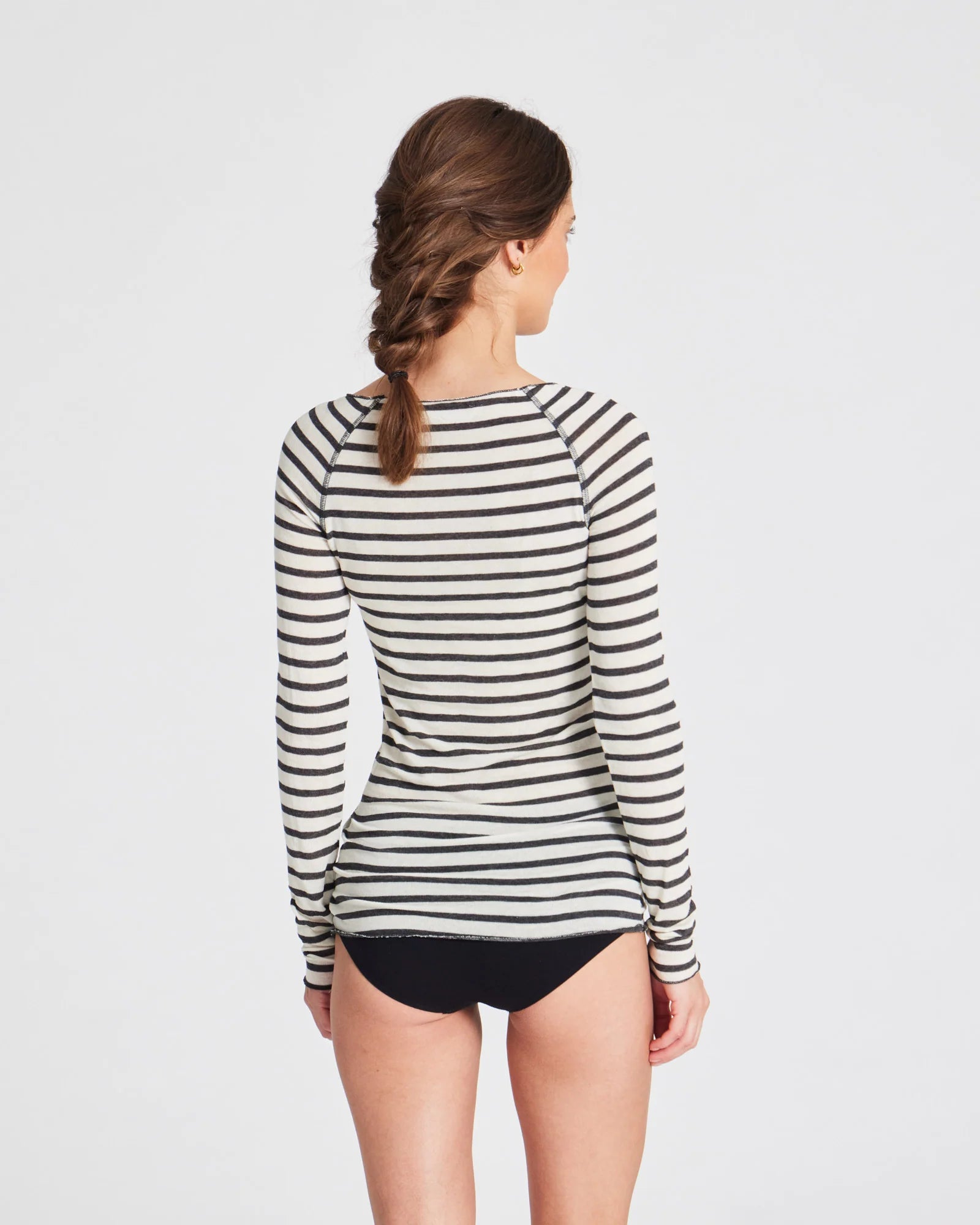 GAI+LISVA Amalie Sailor Top | Ecru/Grafite Sailor Stripe
