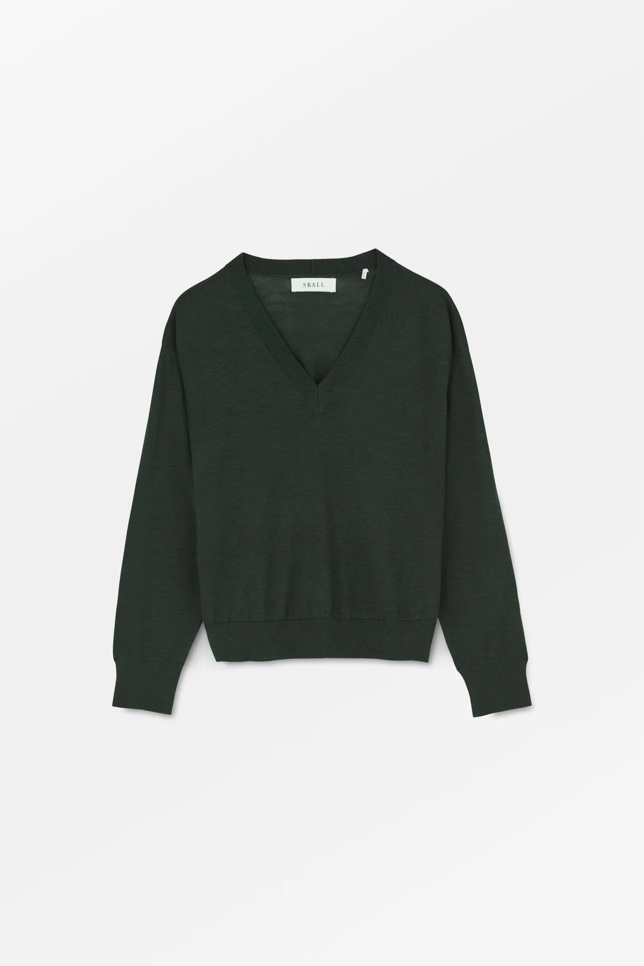 Skall Studio Amethyst V-neck Jumper | Dark Pine