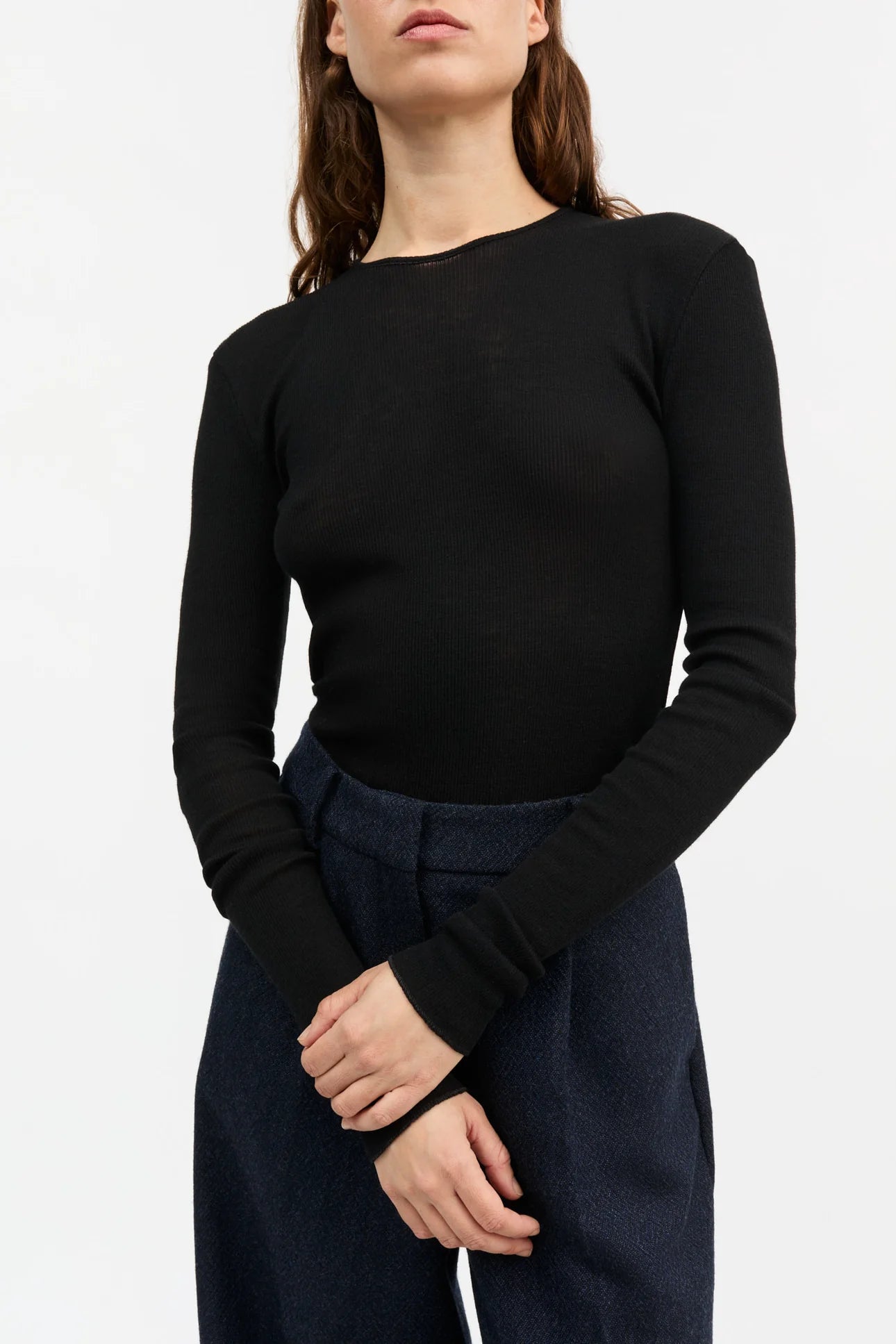 Skall Studio Amy O-neck Blouse | Black