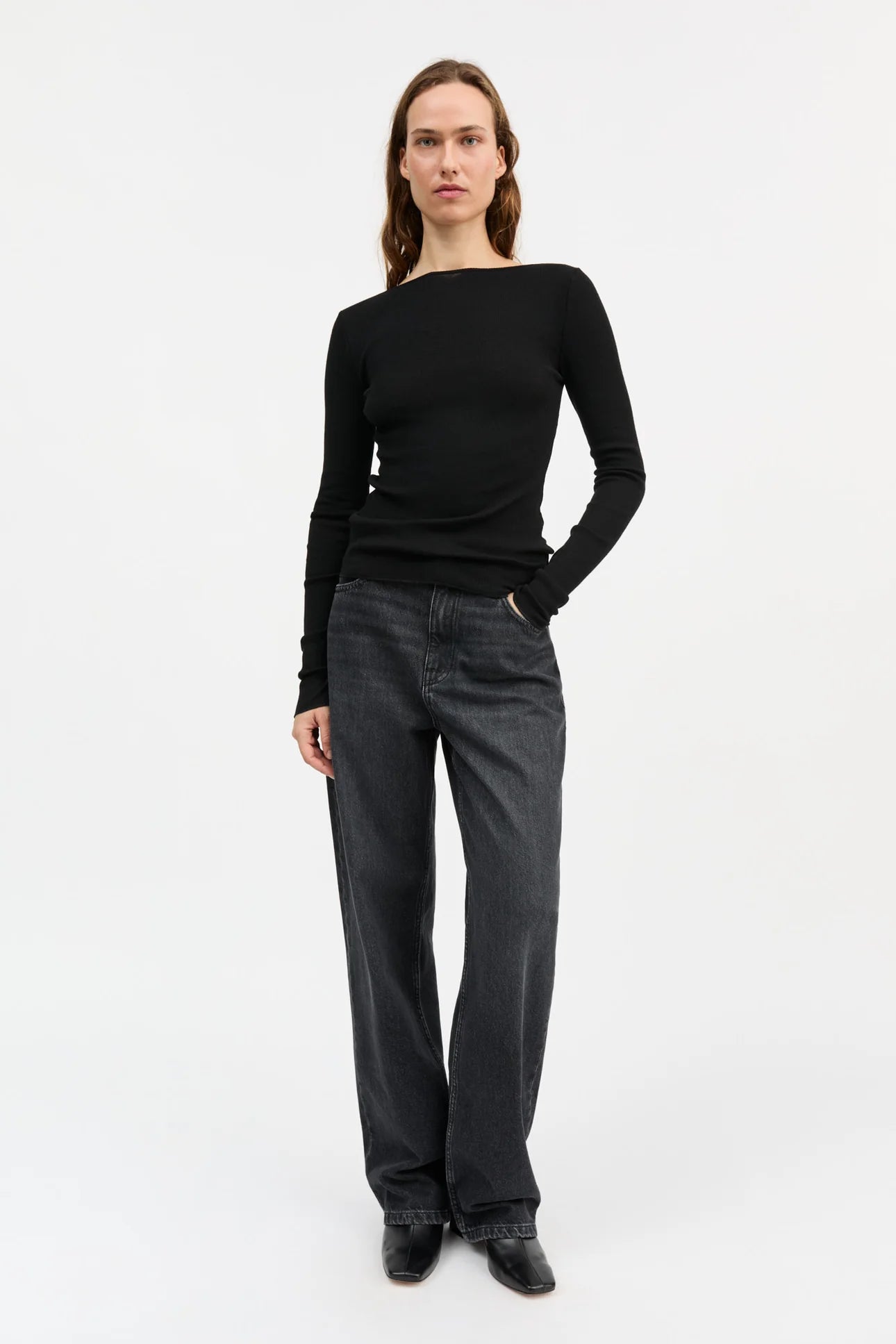 Skall Studio Amy Neck Blouse | Black