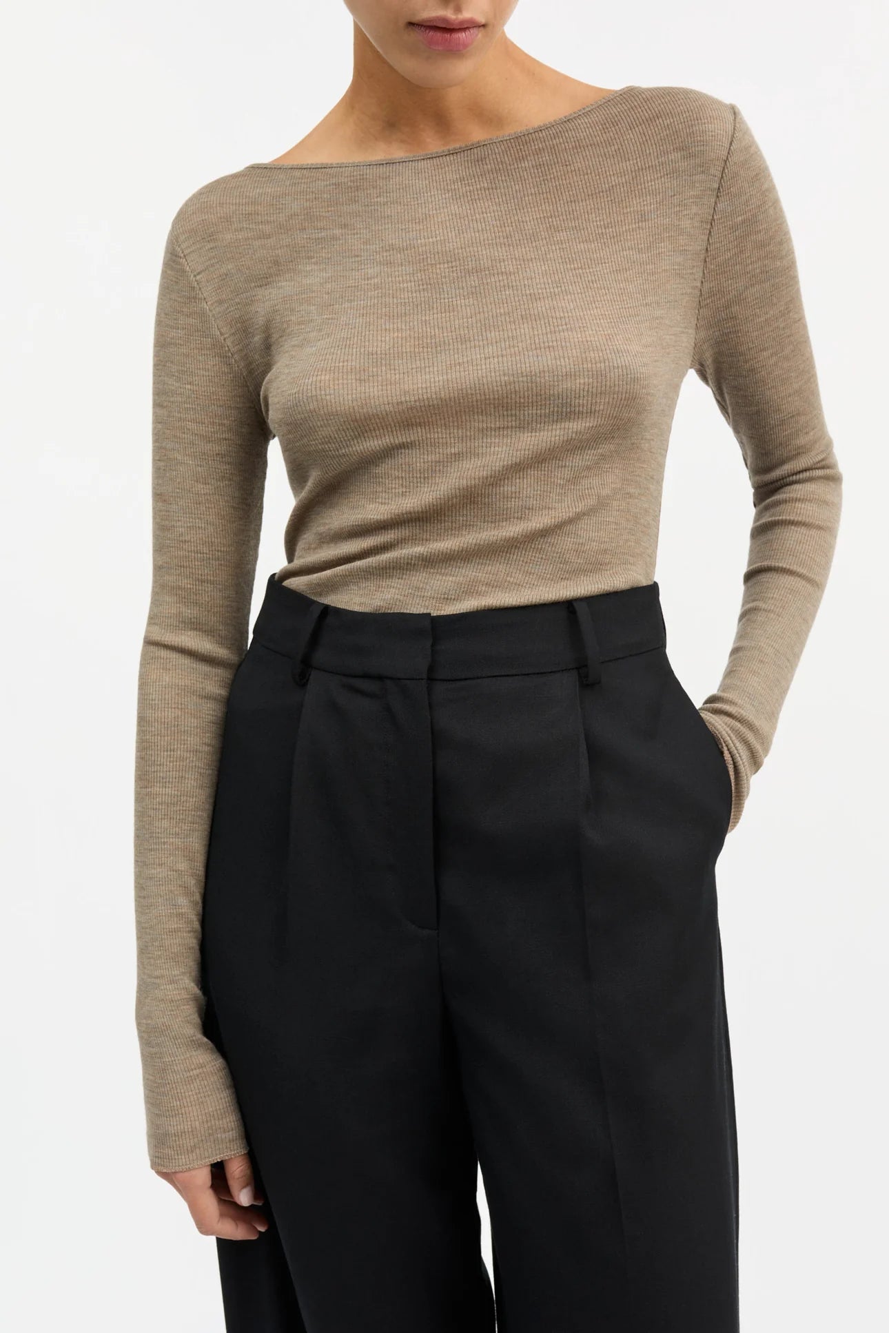 Skall Studio Amy Neck Blouse | Brown