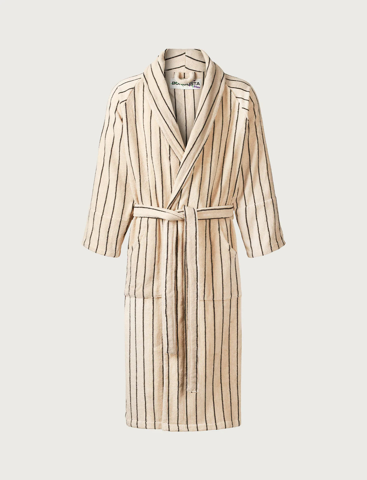 Bongusta Naram Bathrobe | Creme & Ink