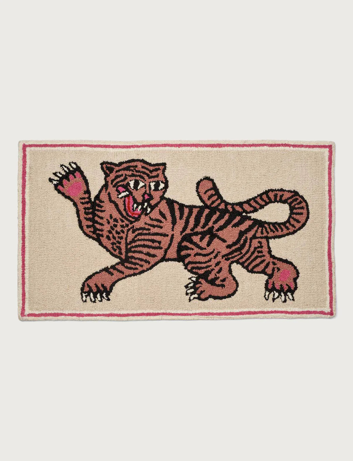 Bongusta Frame Rug | Pink Tiger
