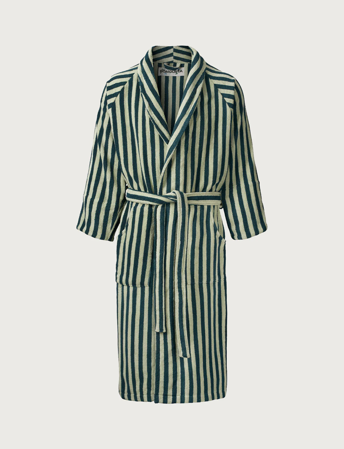 Bongusta Naram Bathrobe | Sea Foam & Deep Teal