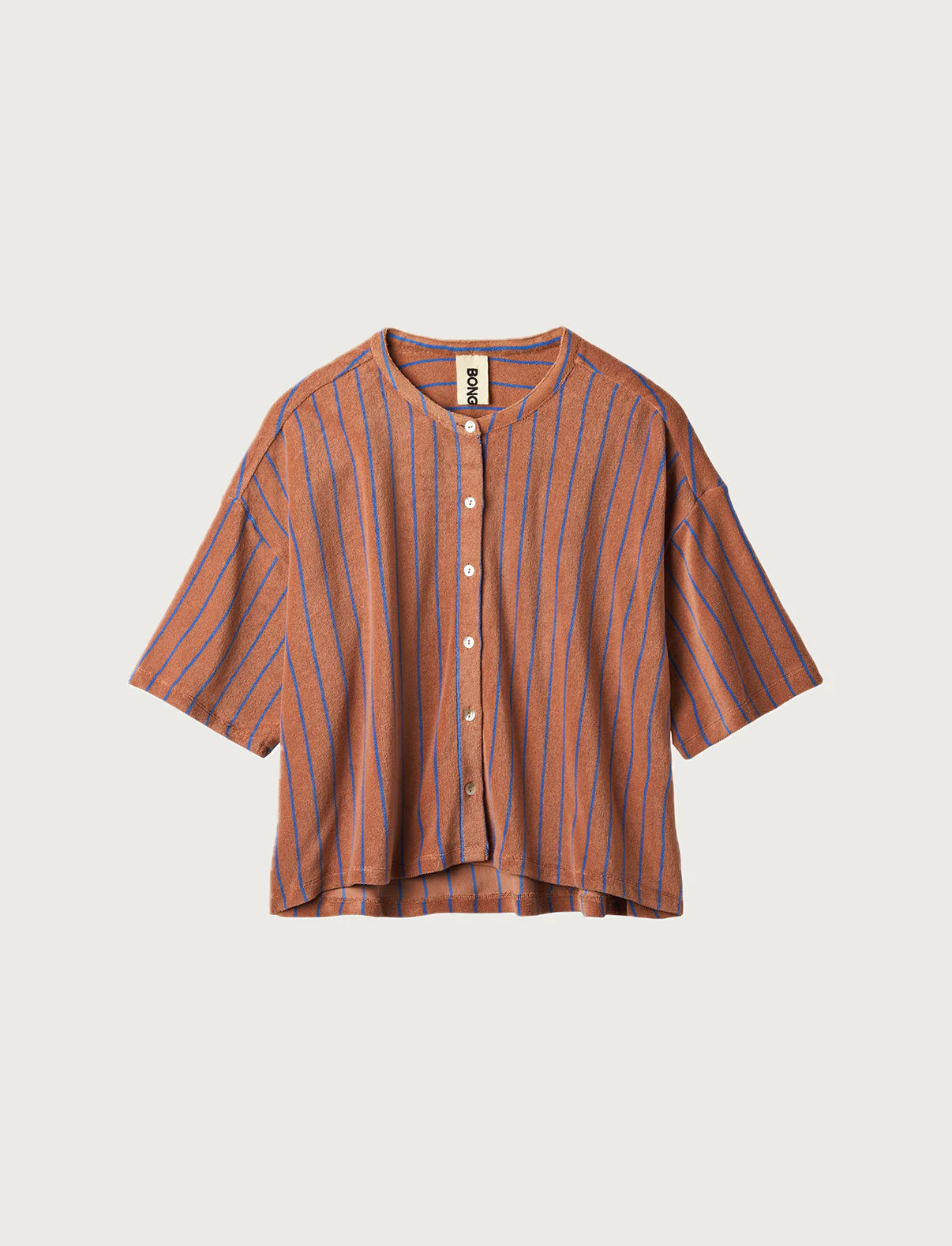 Bongusta Naram Oversize Skjorte | Camel & Ultramarine