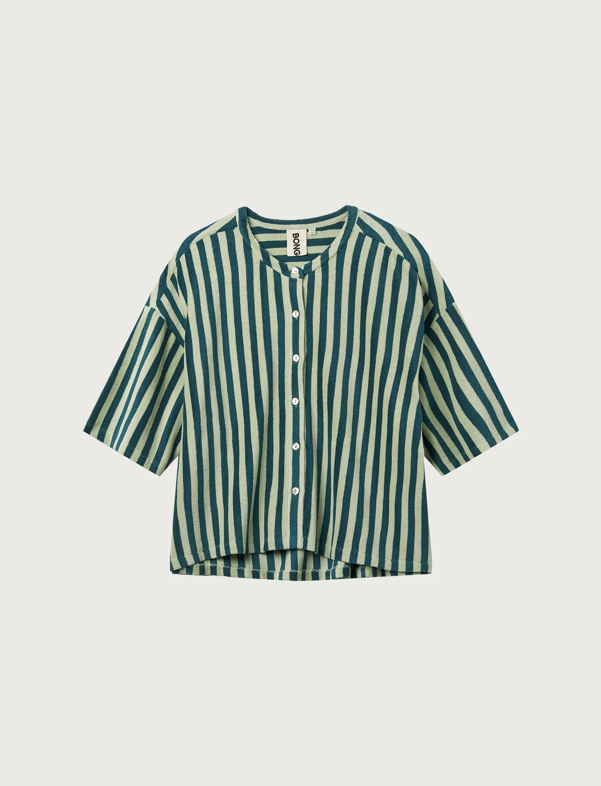 Bongusta Naram Oversize Skjorte | Sea Foam & Deep Teal