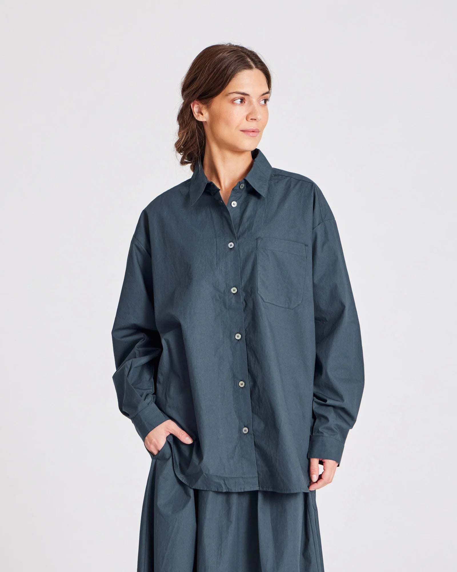 GAI+LISVA Astrid Shirt | Denim Blue