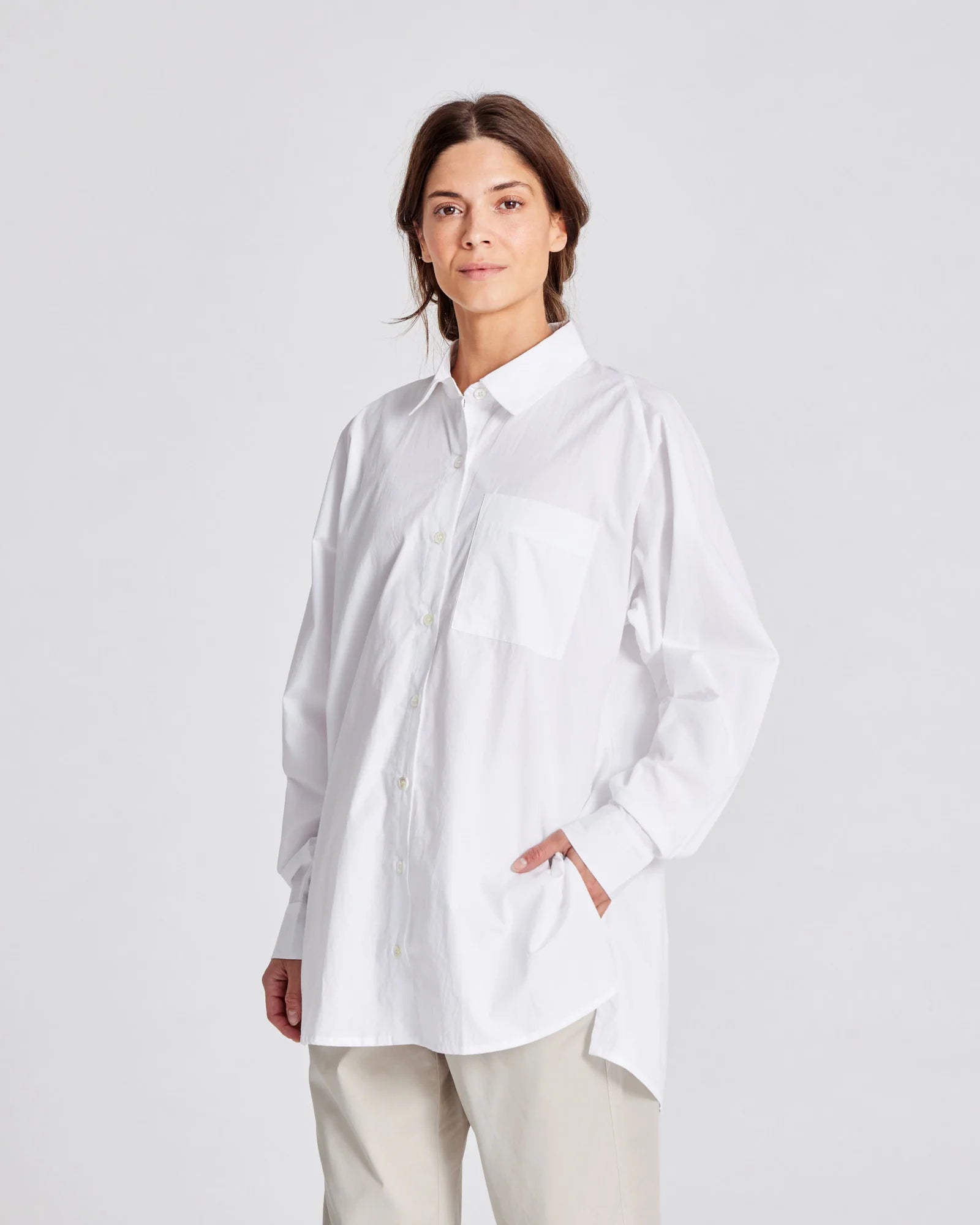 GAI+LISVA Bella Raglan Long Shirt | White