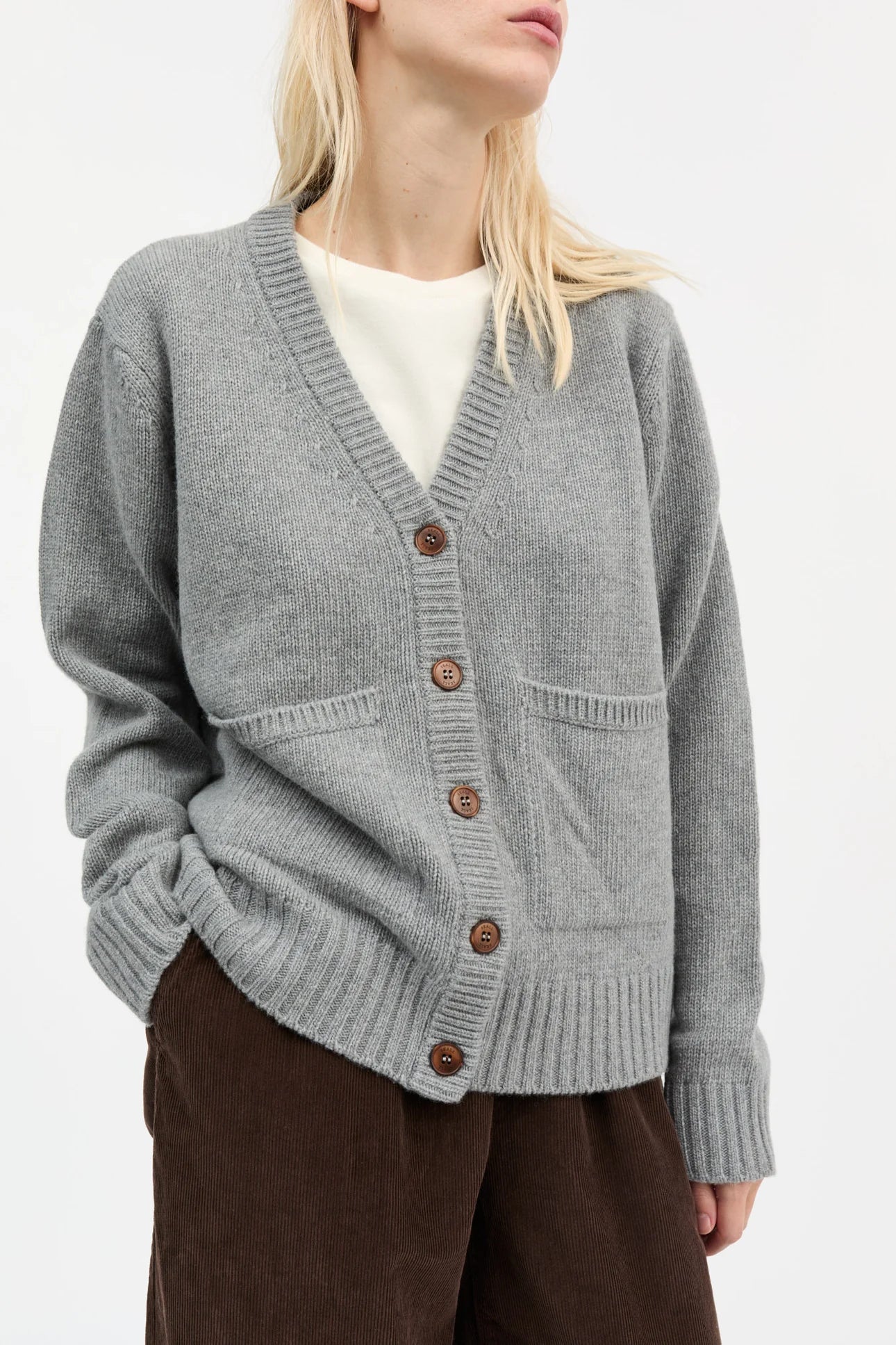 Skall Studio Beti Cardigan | Grey melange