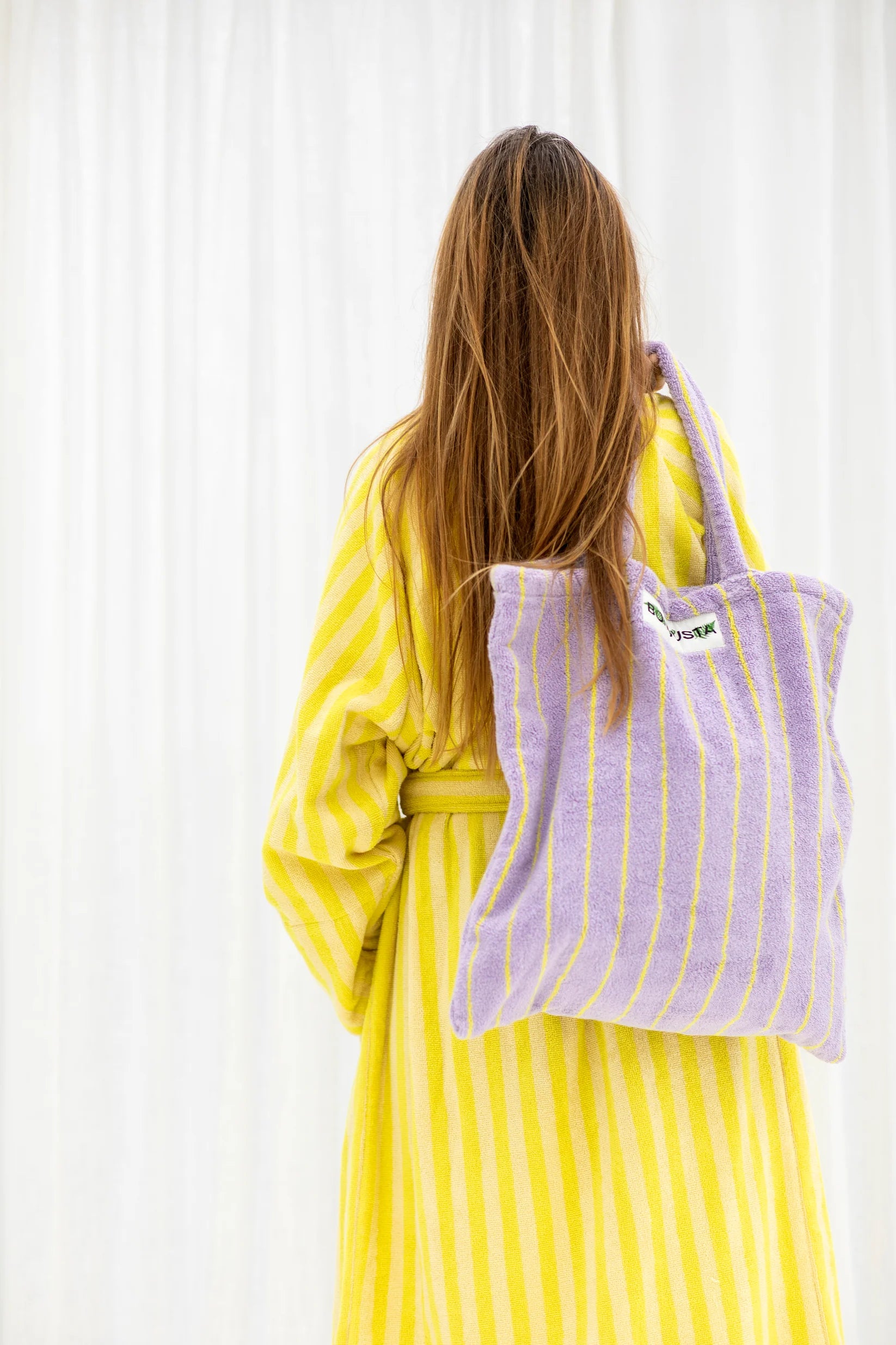 Bongusta Naram Totebag | Lilac & Neon Yellow