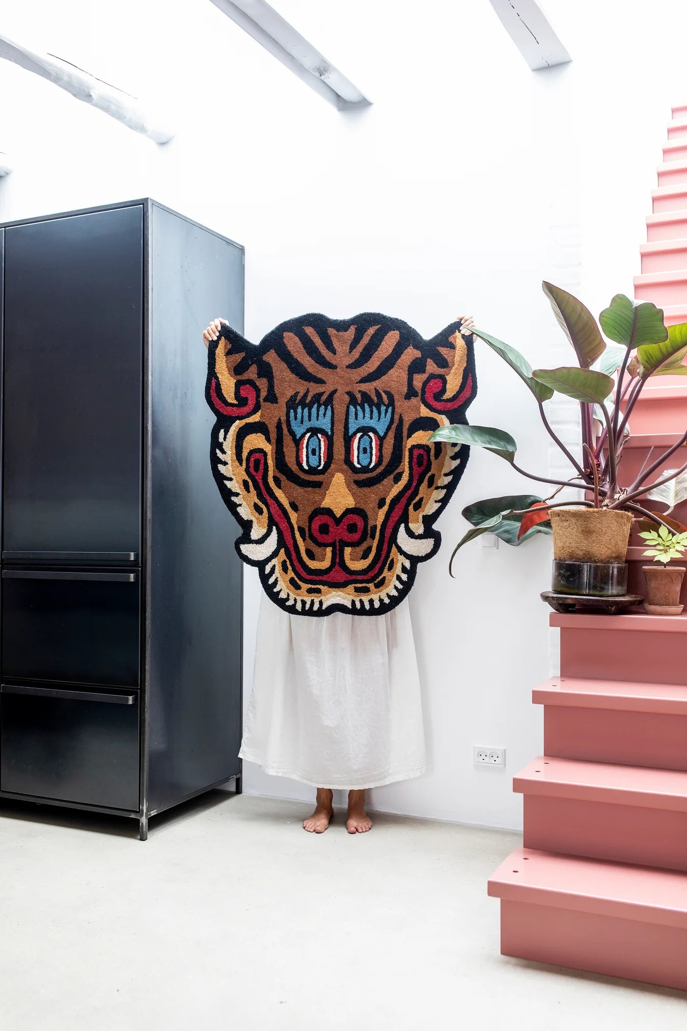 Bongusta Tiger Face Rug | Large