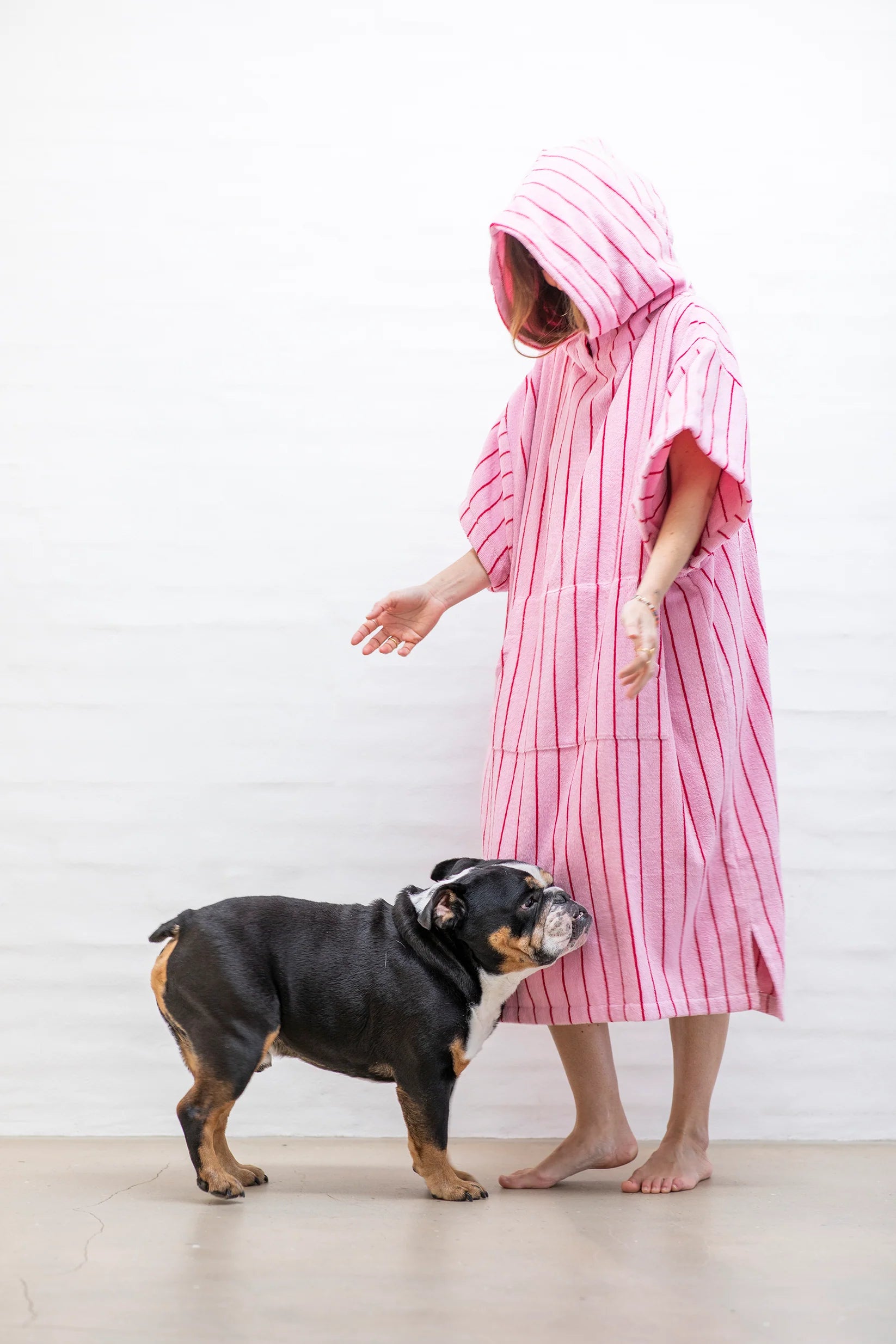 Bongusta Naram Poncho | Baby Pink & Ski Patrol