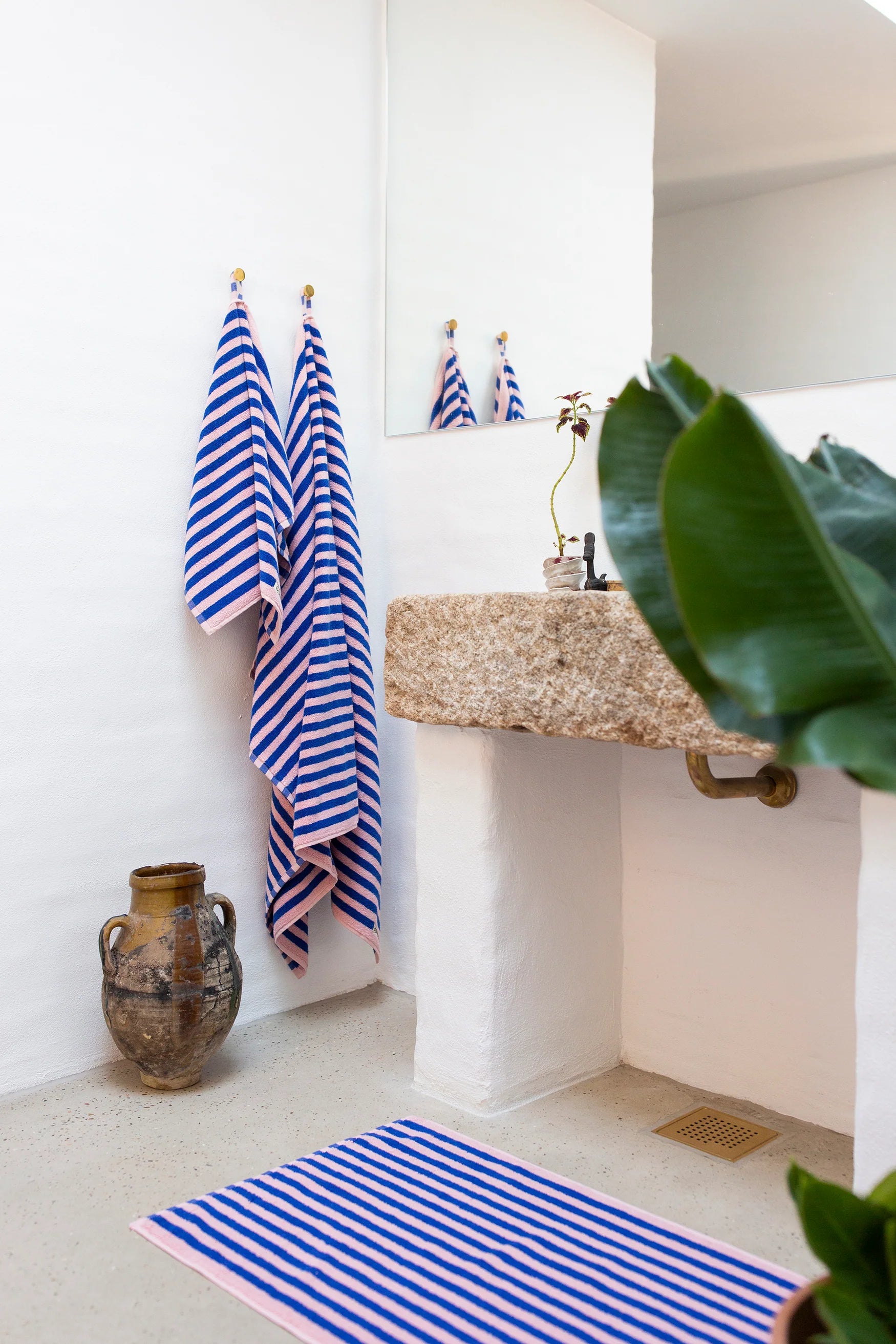 Bongusta Naram Towels | Dazzling Blue & Rose