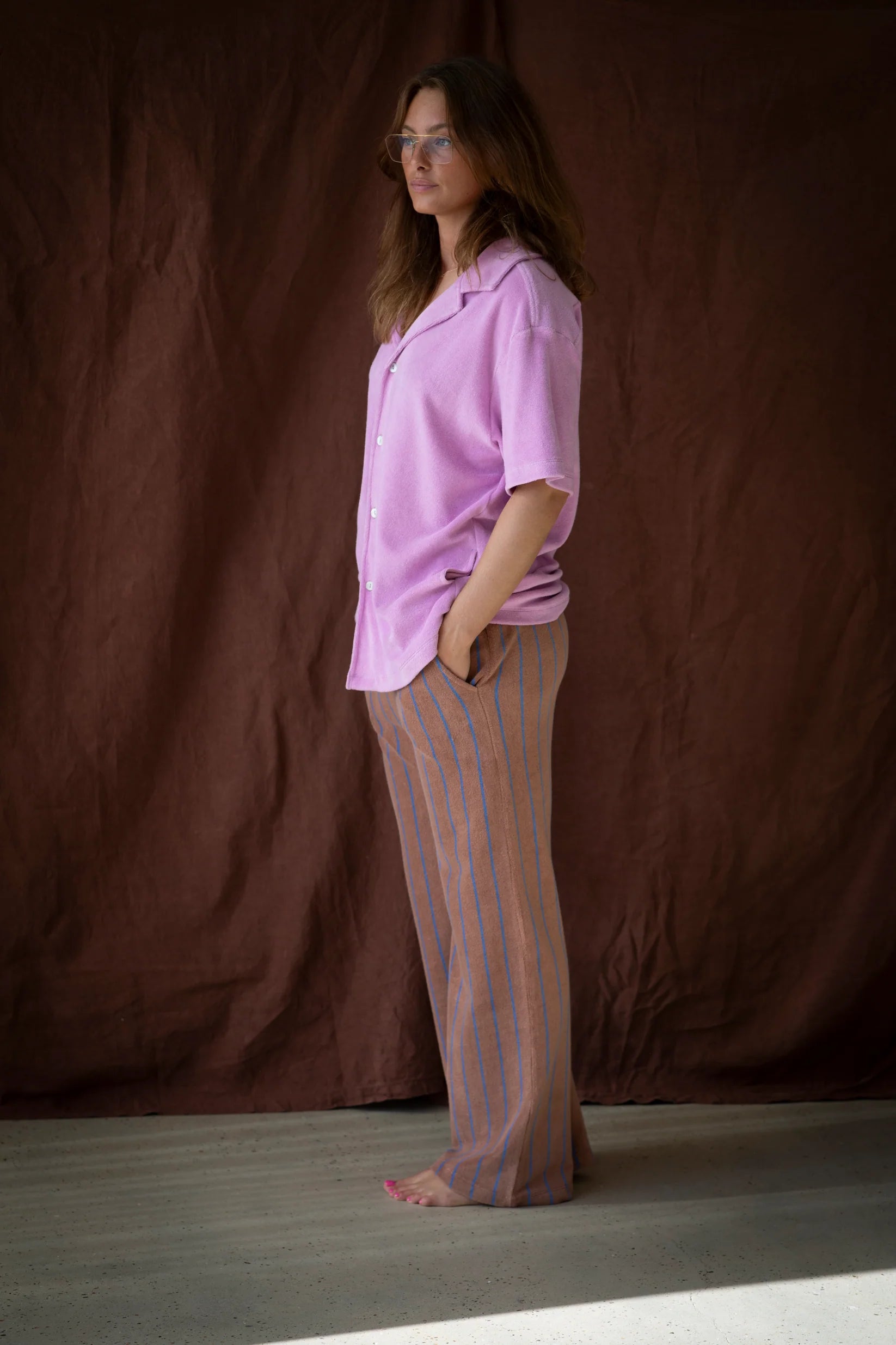 Bongusta Naram Pants | Camel & Ultramarine
