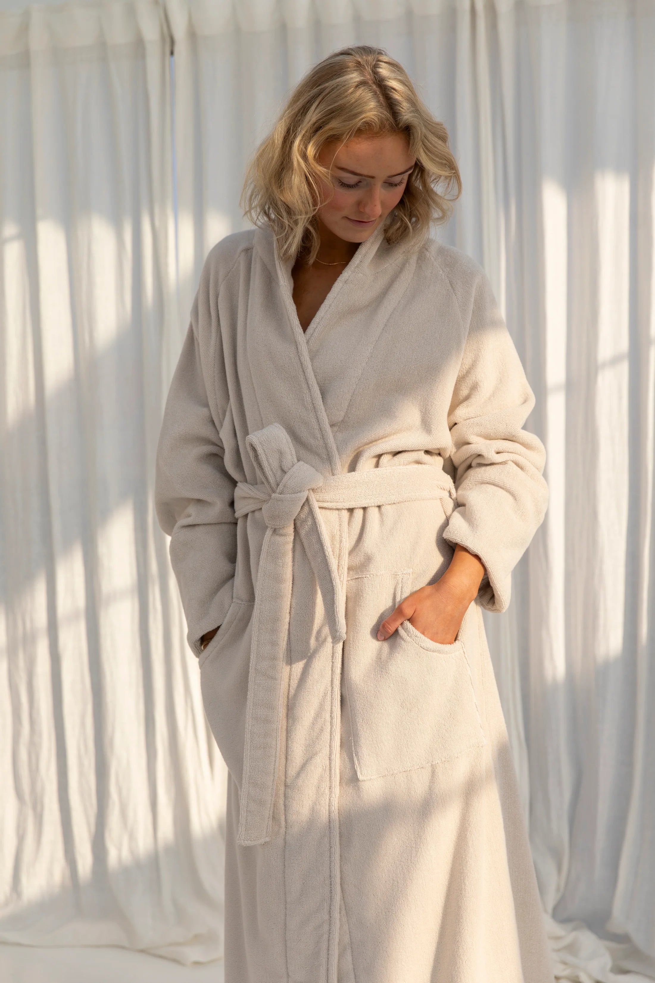 Bongusta Naram Bathrobe | Moon Beam
