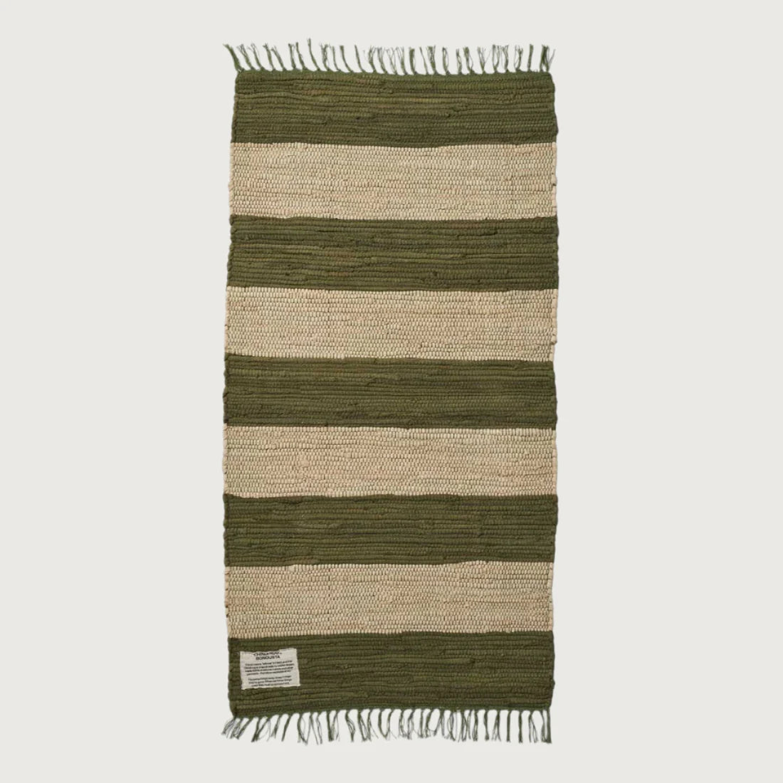 Bongusta Tæppe | Army & Beige