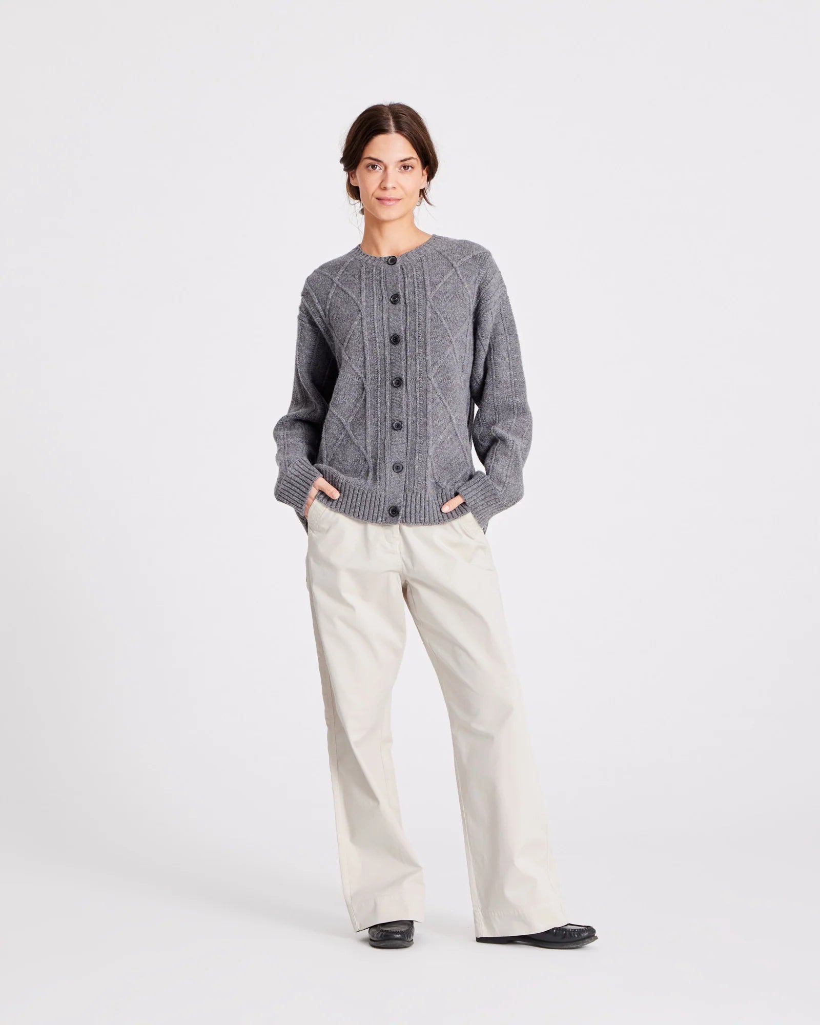 GAI+LISVA Clara Cardigan | Grafitti Grey Melangé