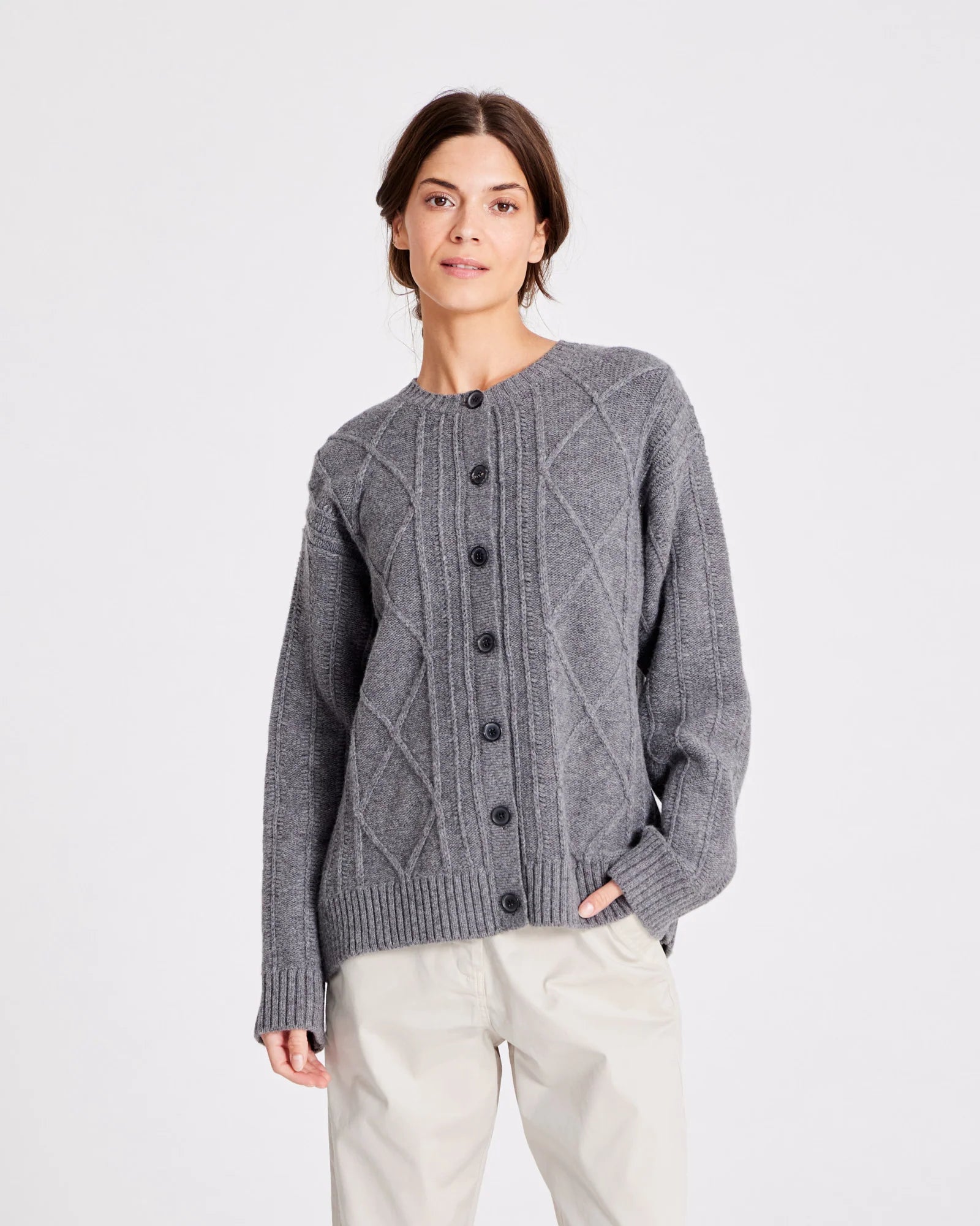 GAI+LISVA Clara Cardigan | Grafitti Grey Melangé