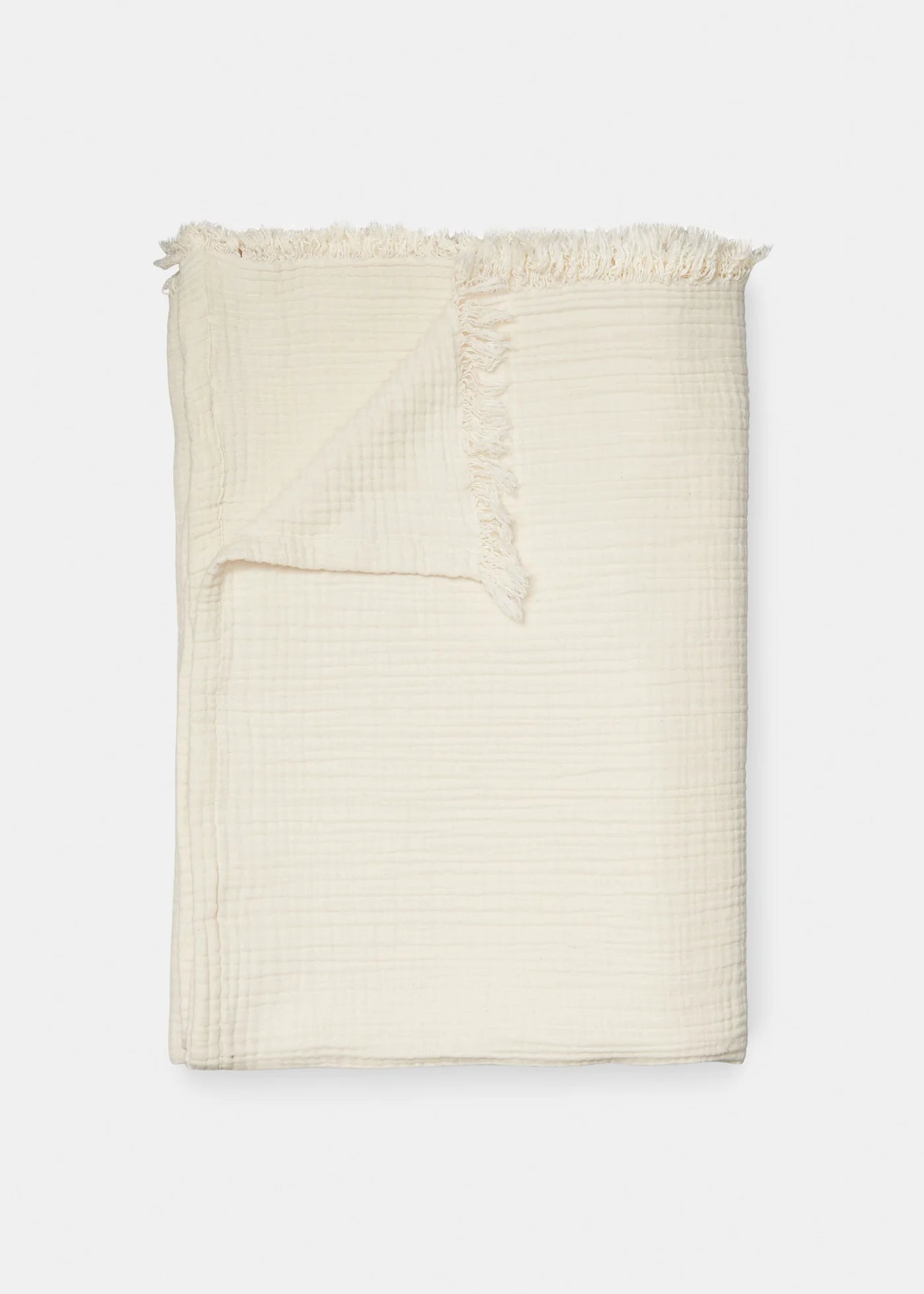 Aiayu Undyed Cotton Throw Plaid