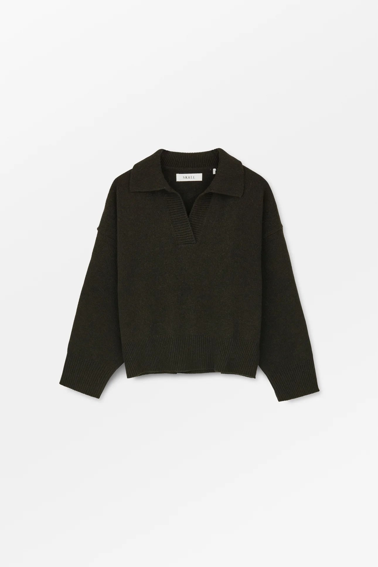 Skall Studio Dean V-neck Jumper | Deep brown