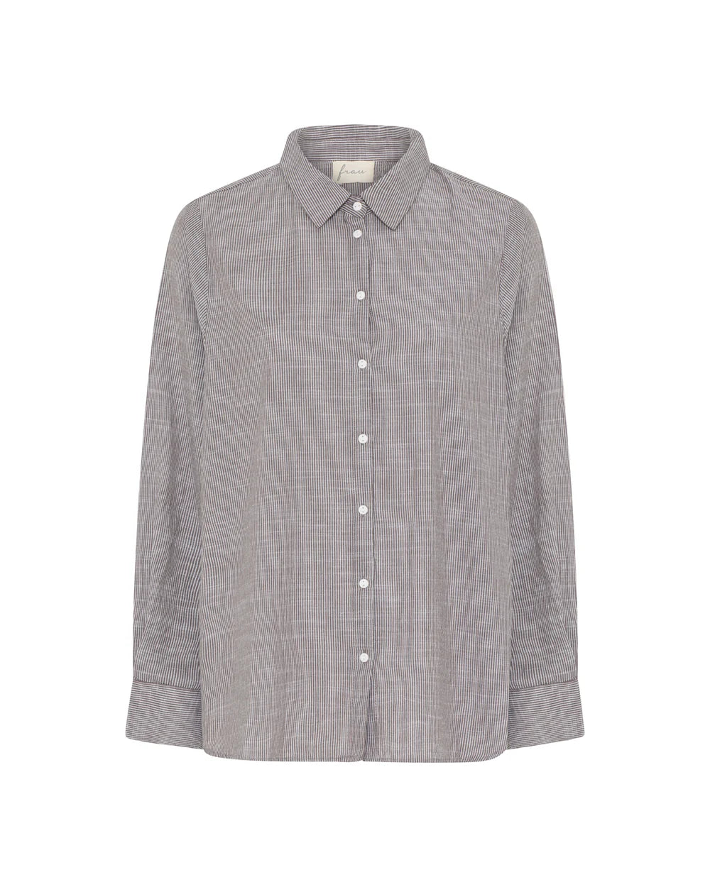 Frau Dhaka Skjorte | Coffee Quartz Stripe