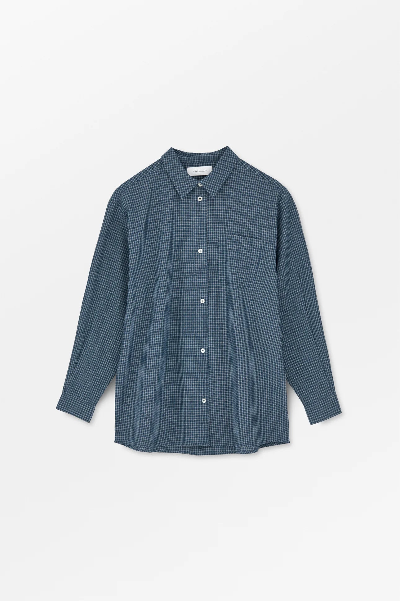Skall Studio Edgar shirt | Blue/Cream mini check