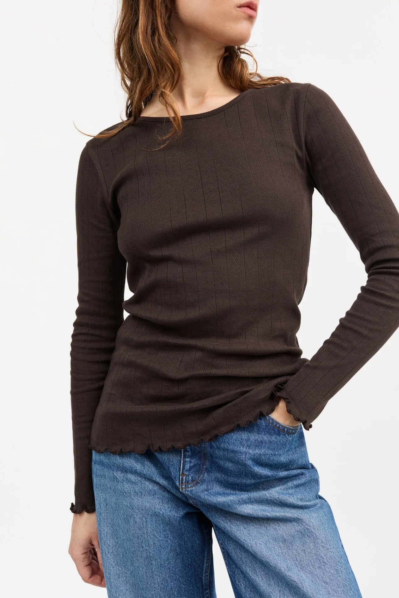 Skall Studio Edie Blouse | Dark brown