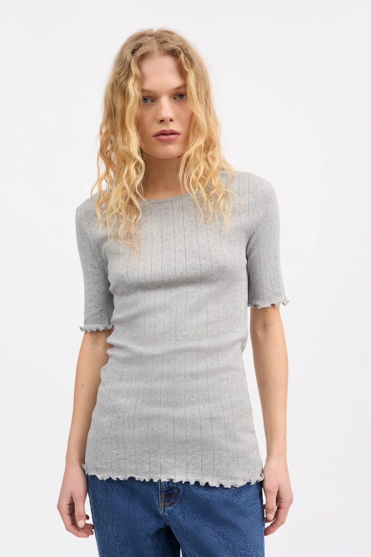 Skall Studio Edie Tee | Grey melange