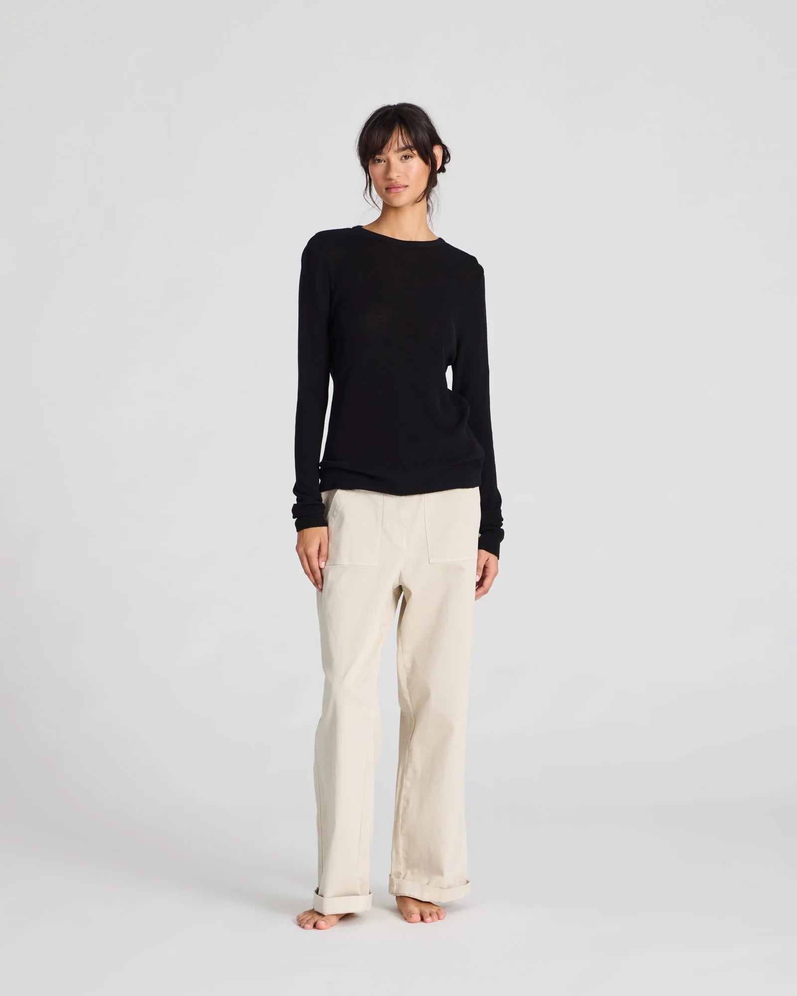 GAI+LISVA Freja Rib Top | Black