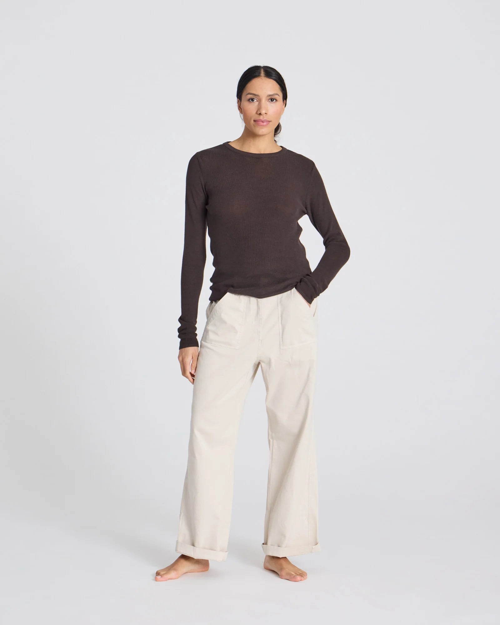 GAI+LISVA Freja Rib Top | Mulch