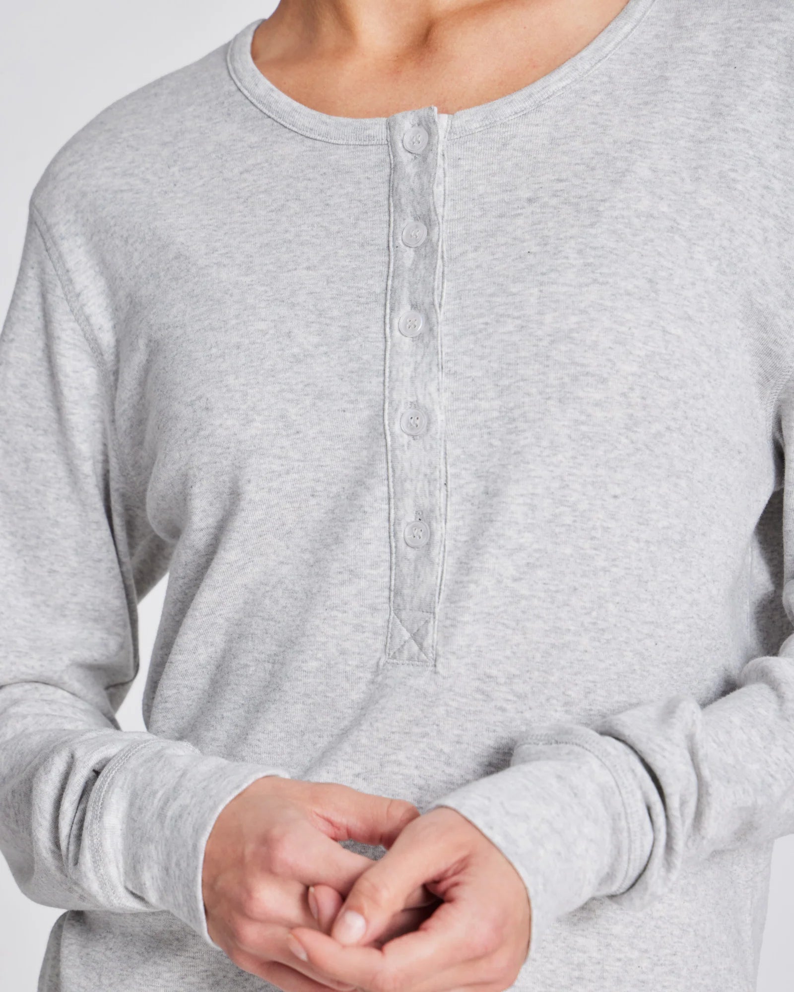 GAI+LISVA Ida Cotton | Light Grey Melange