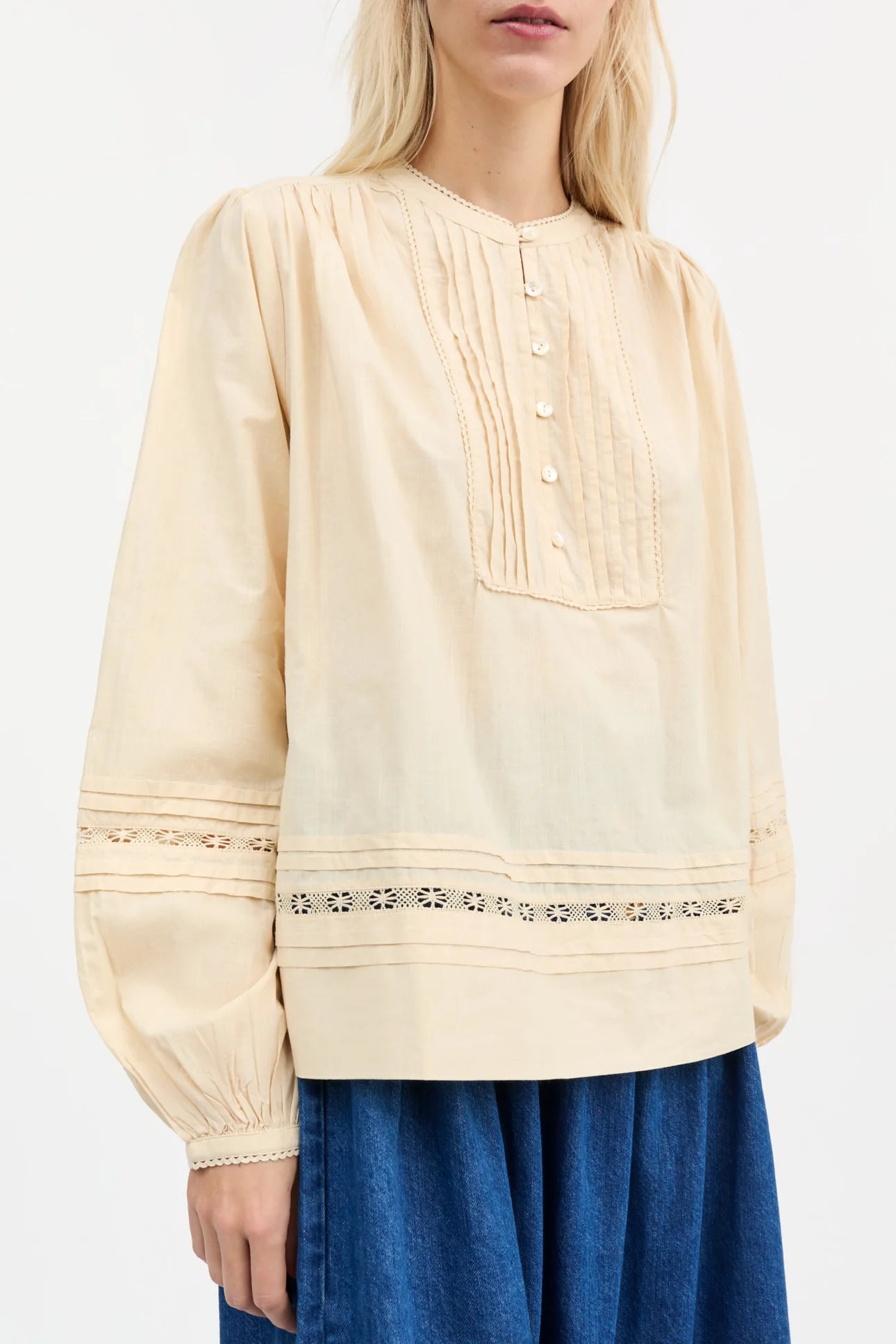 Skall Studio Leaf Shirt | Antique beige