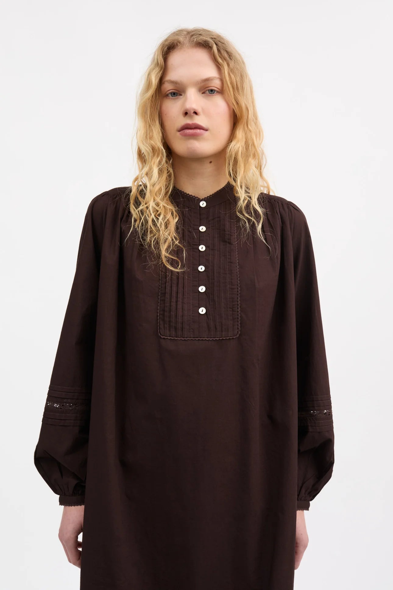 Skall Studio Leaf Shirtdress | Deep Brown