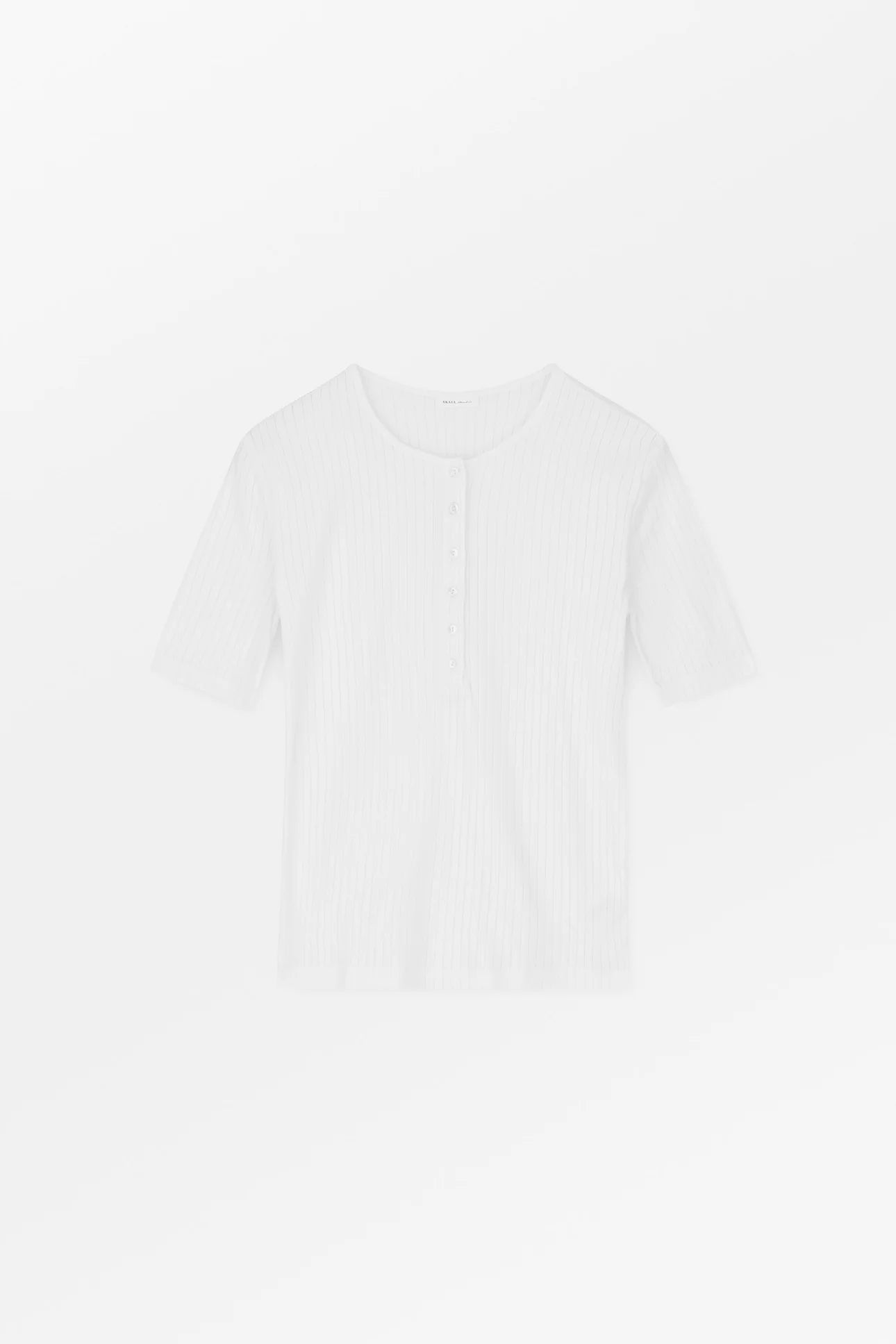 Skall Studio Liv Henley Tee | Optic White