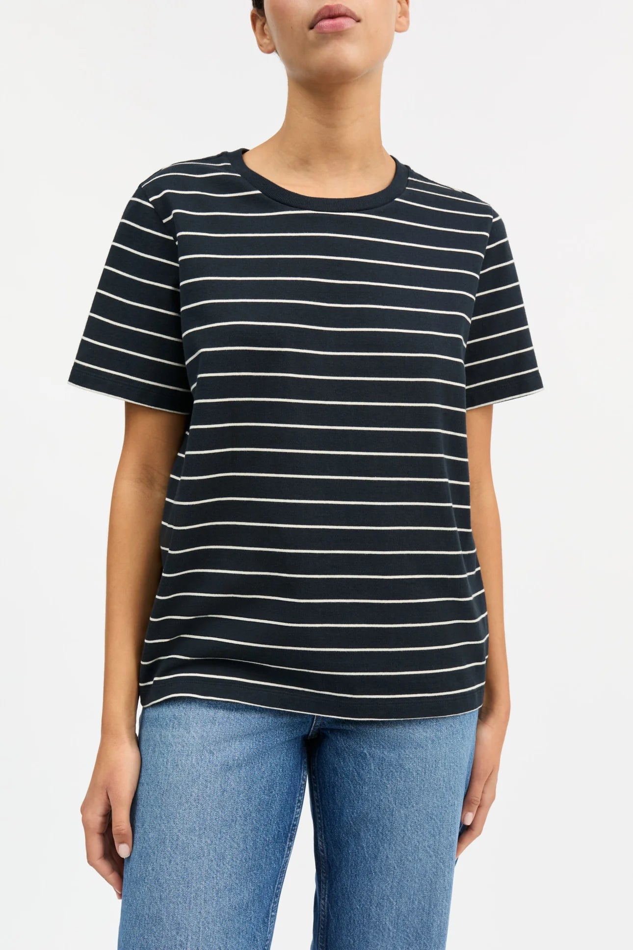 Skall Studio Loui Tee | Navy/White stripe
