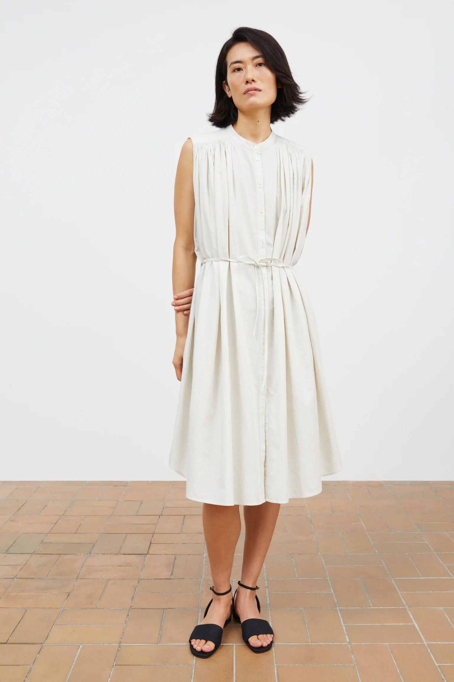 Skall Studio Louise Dress | Light Blue/White Stripe