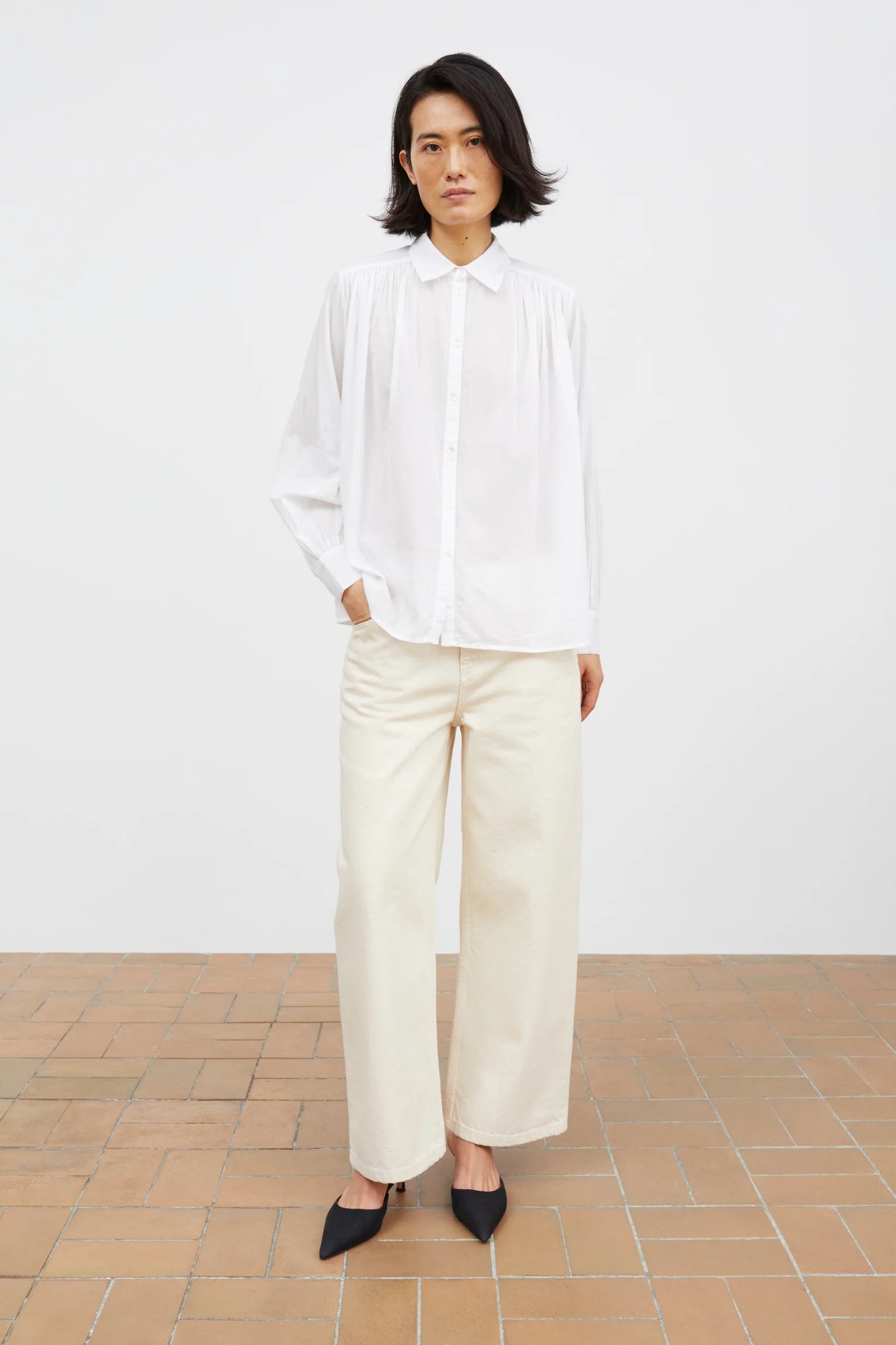Skall Studio Louise Shirt | Optic White