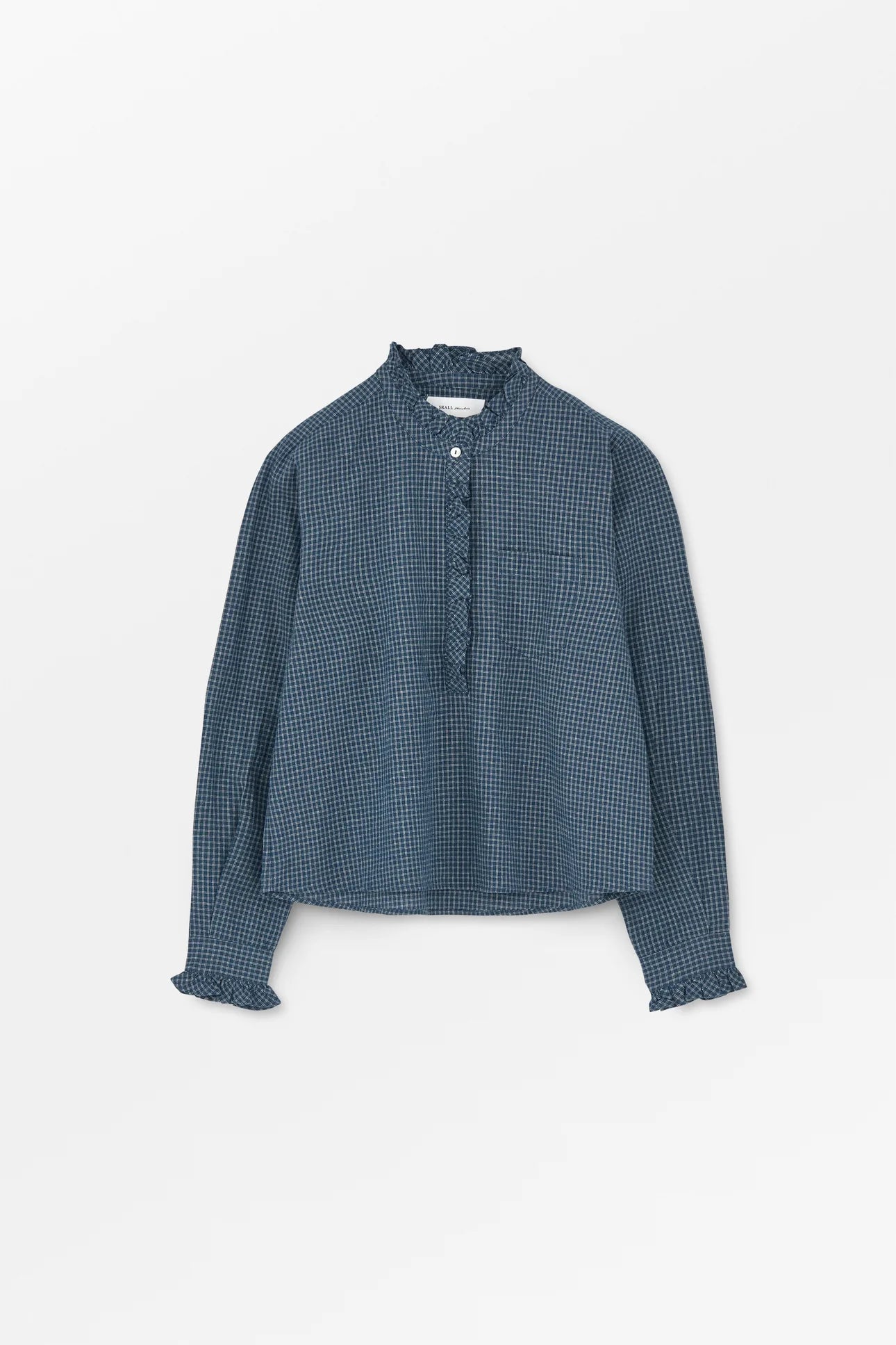 Skall Studio Lune Shirt | Blue/Cream mini check