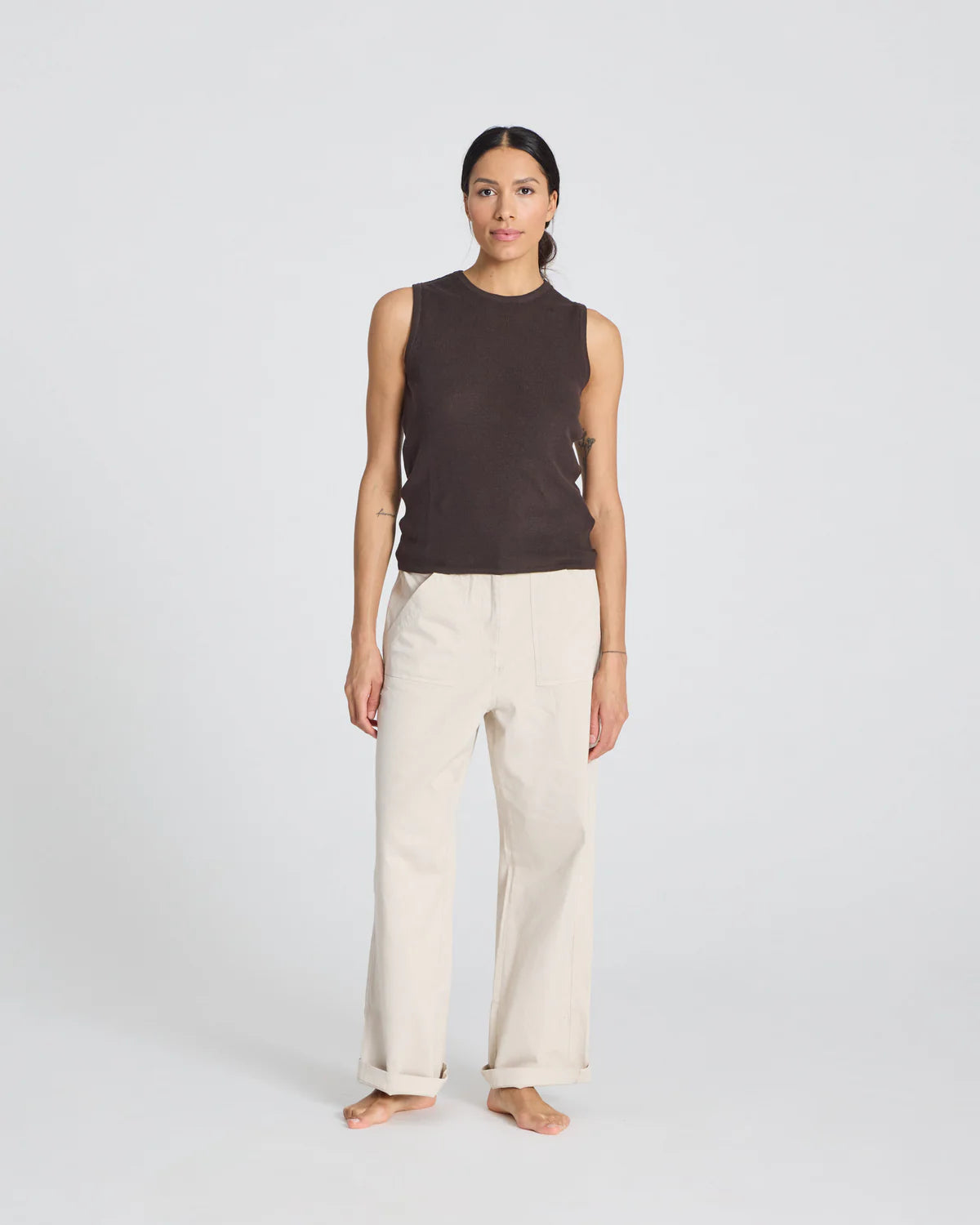 GAI+LISVA Sofie Knit Tank | Mulch