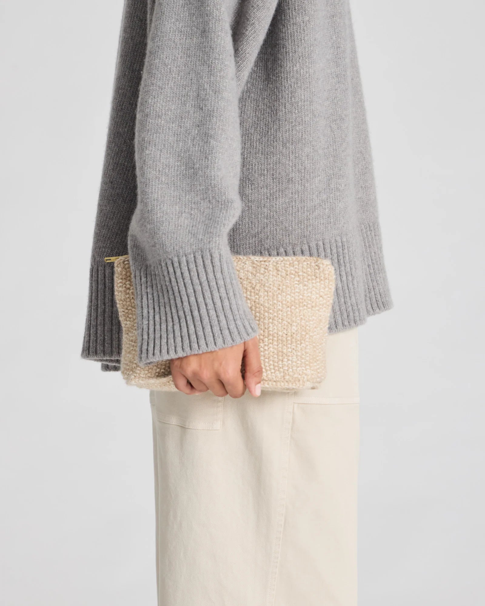 GAI+LISVA Stine Clutch | Dust Powder/Ecru
