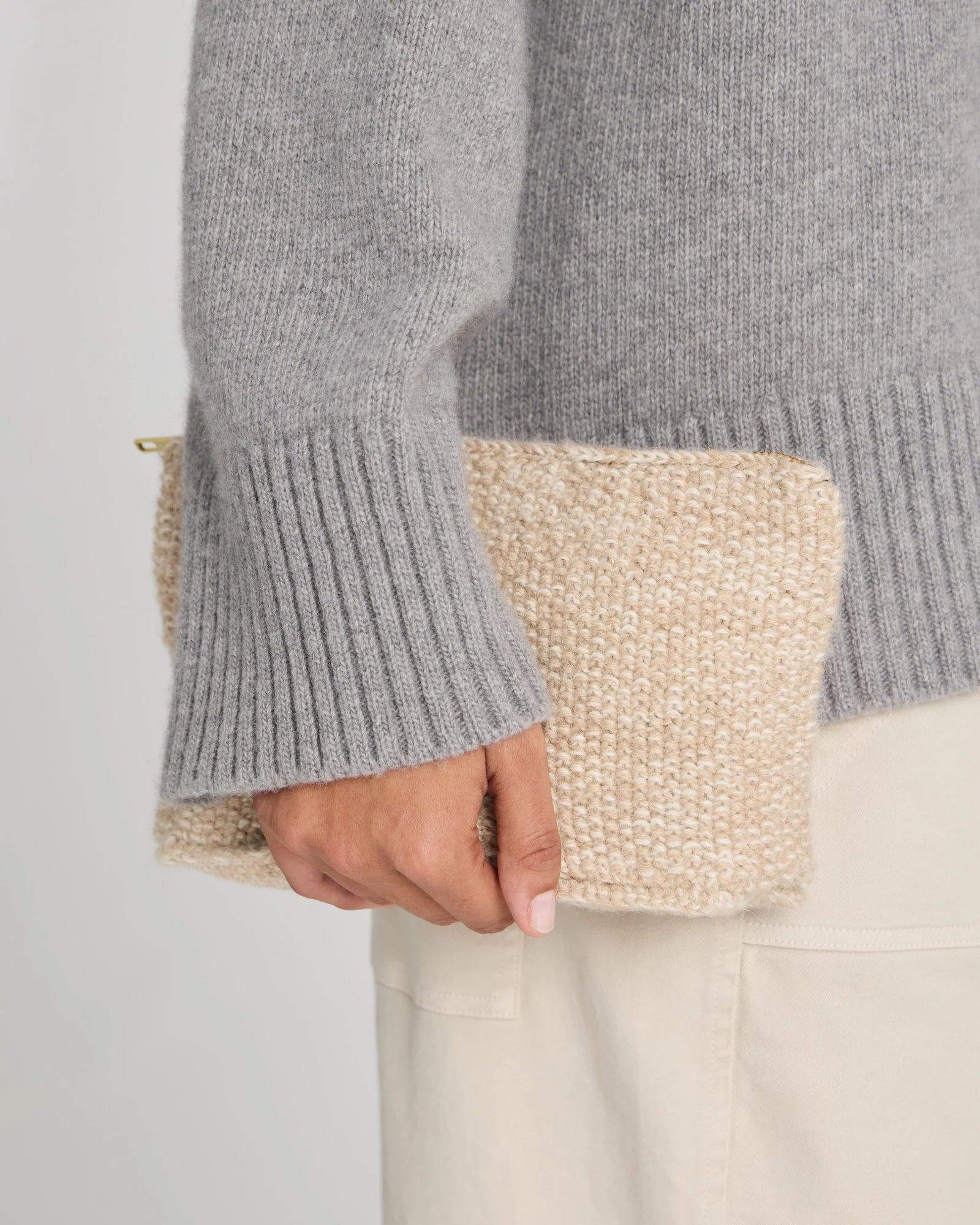 GAI+LISVA Stine Clutch | Dust Powder/Ecru