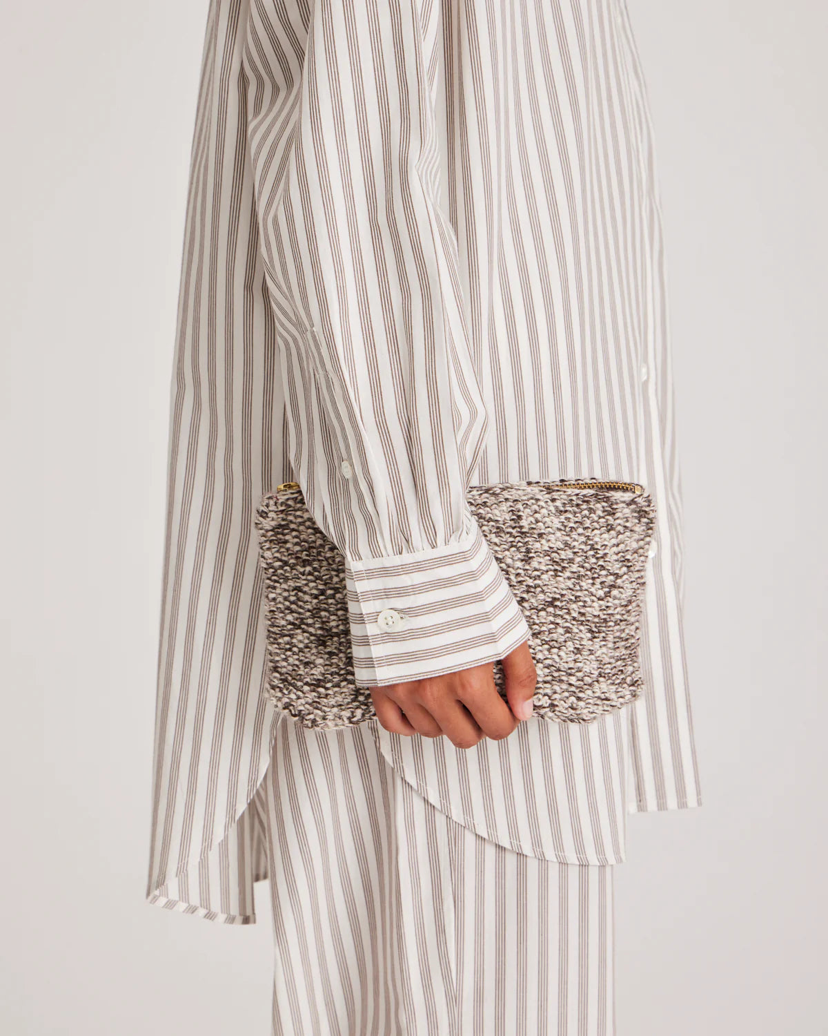 GAI+LISVA Stine Clutch | Ecru/Brown