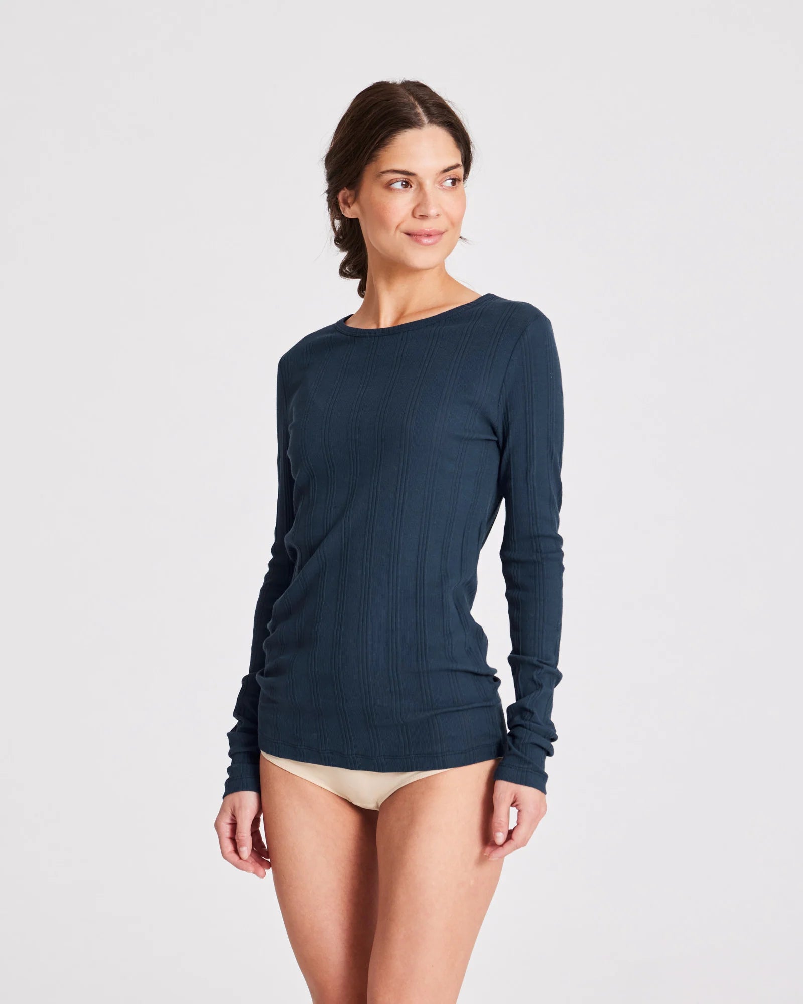 GAI+LISVA Thyra Cotton Top | Denim Blue