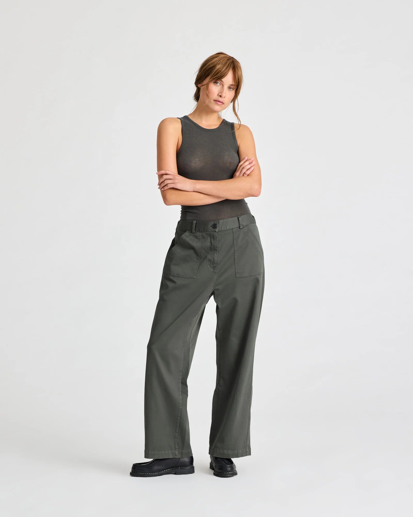 GAI+LISVA Tinne Twill Pant | Beluga