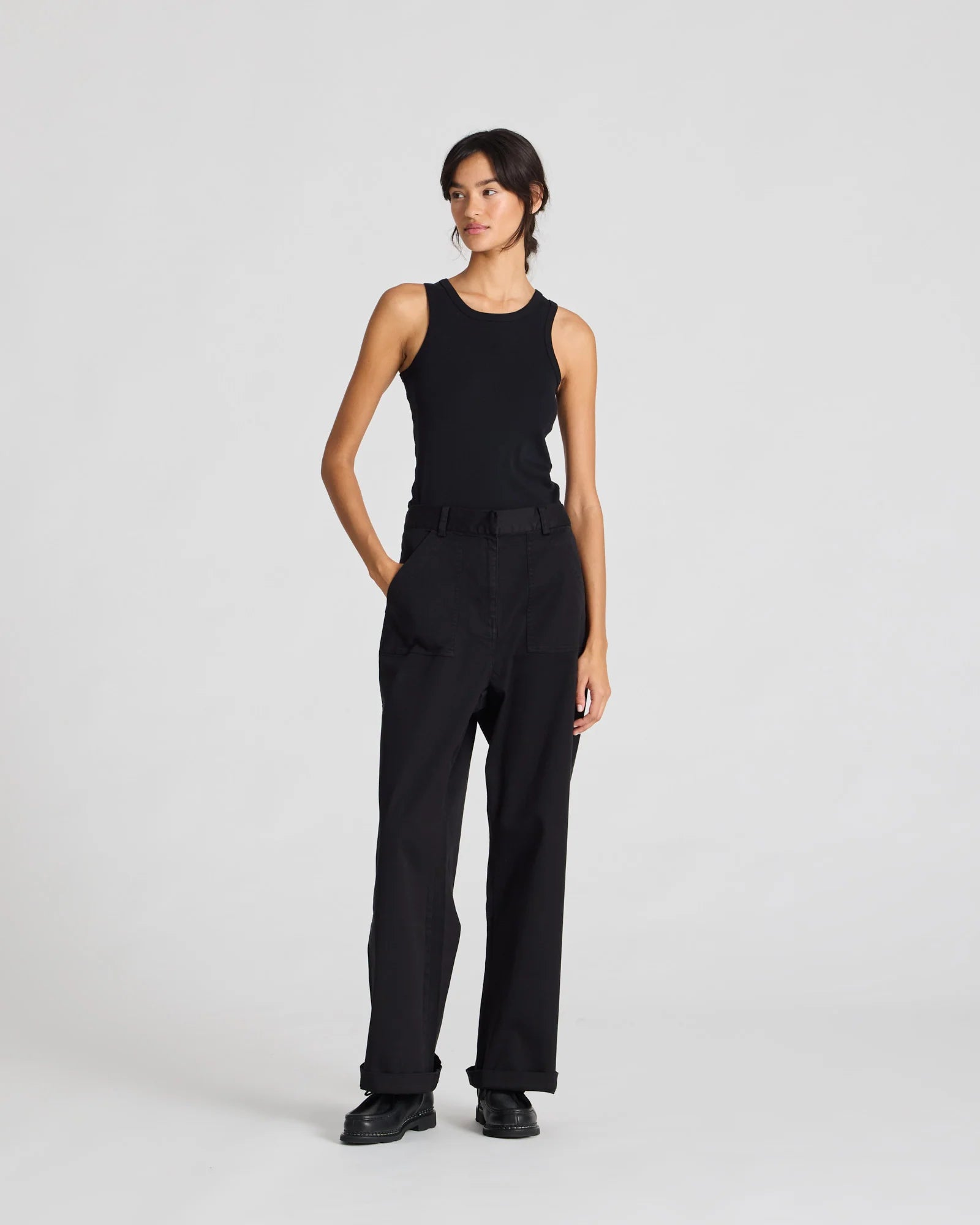 GAI+LISVA Tinne Twill Pant | Black