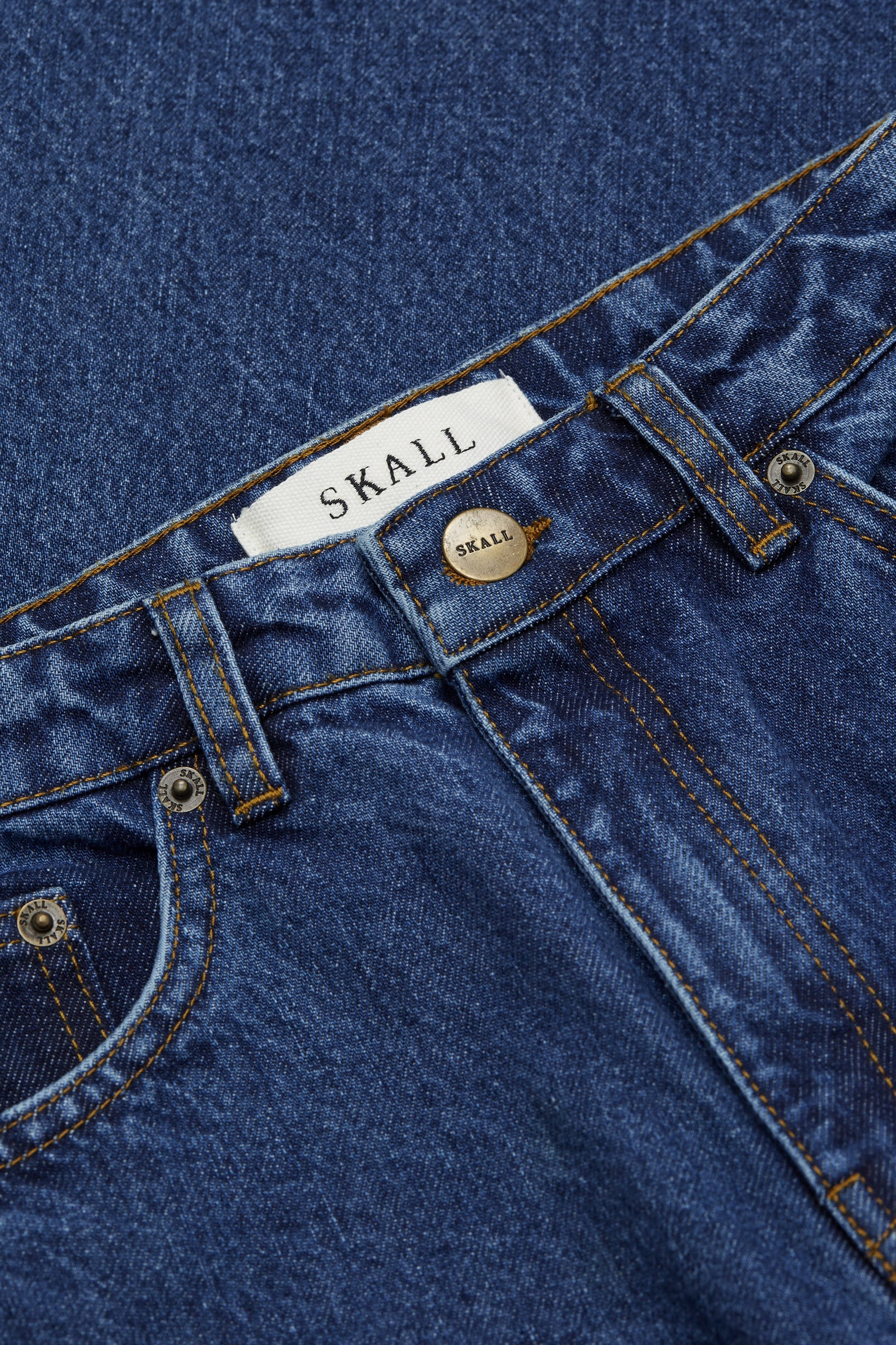 Skall Studio Willow Wide Jeans Mid Blue Denim