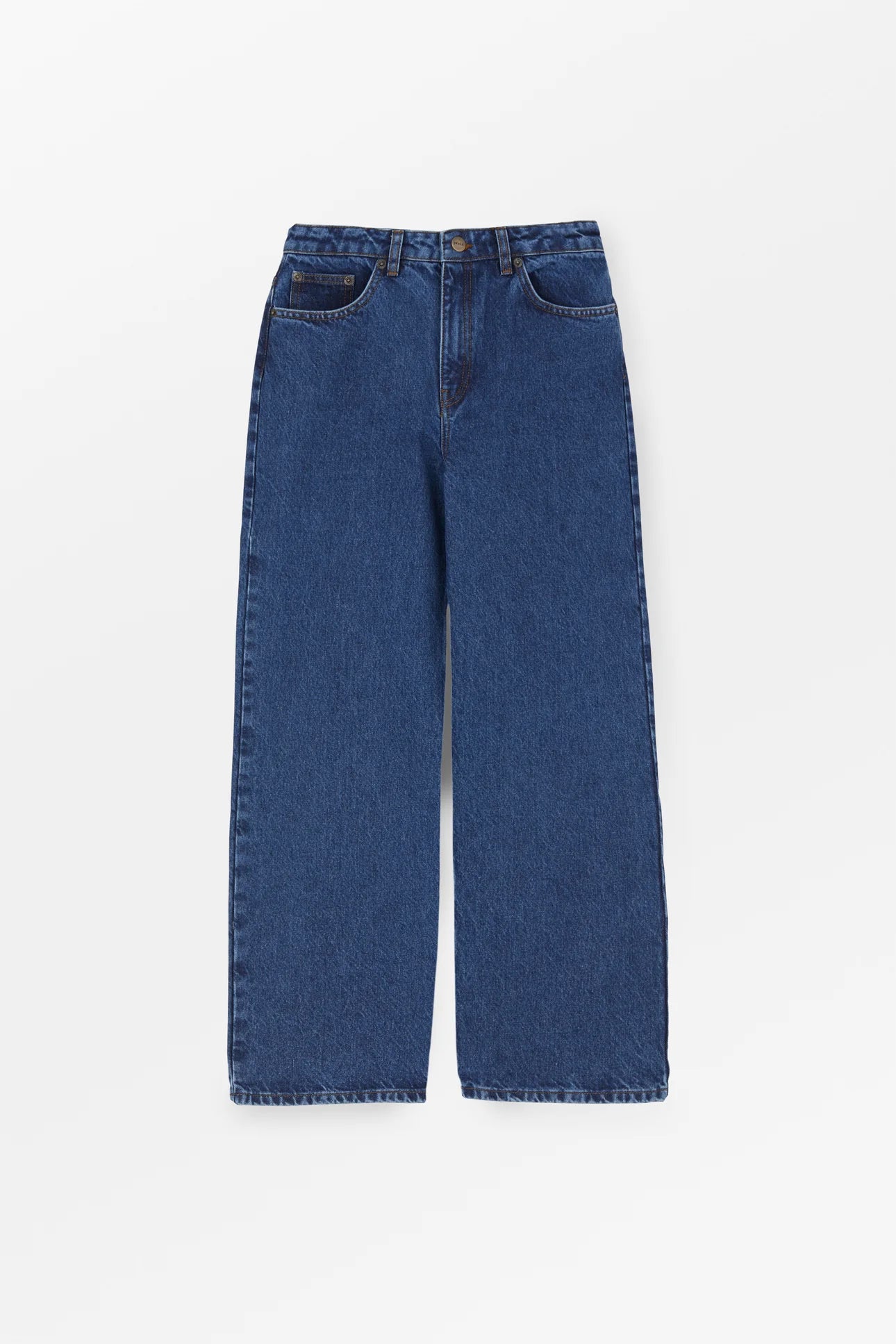 Skall Studio Willow Wide Jeans Mid Blue Denim