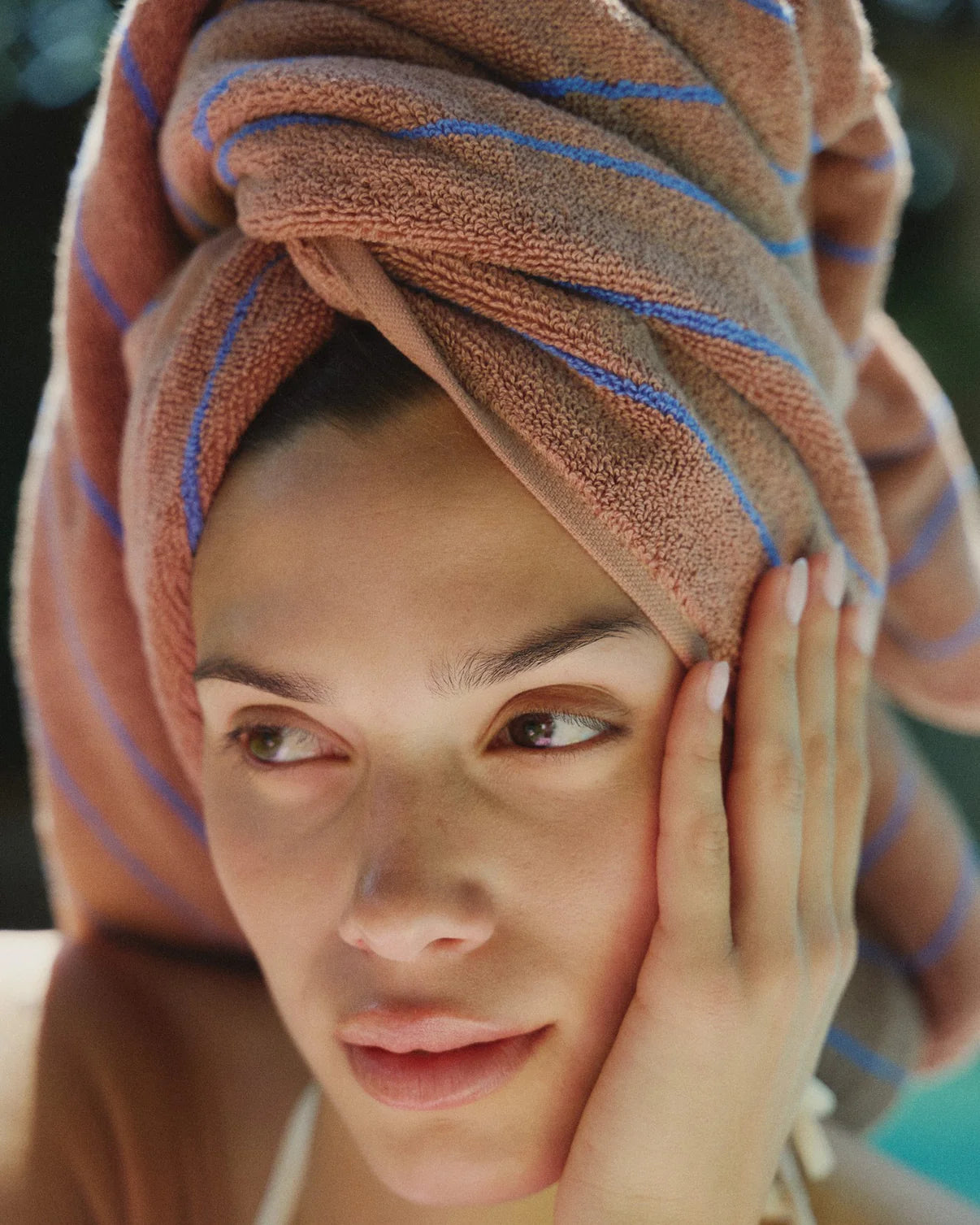 Bongusta Naram Towels | Camel & Ultramarine